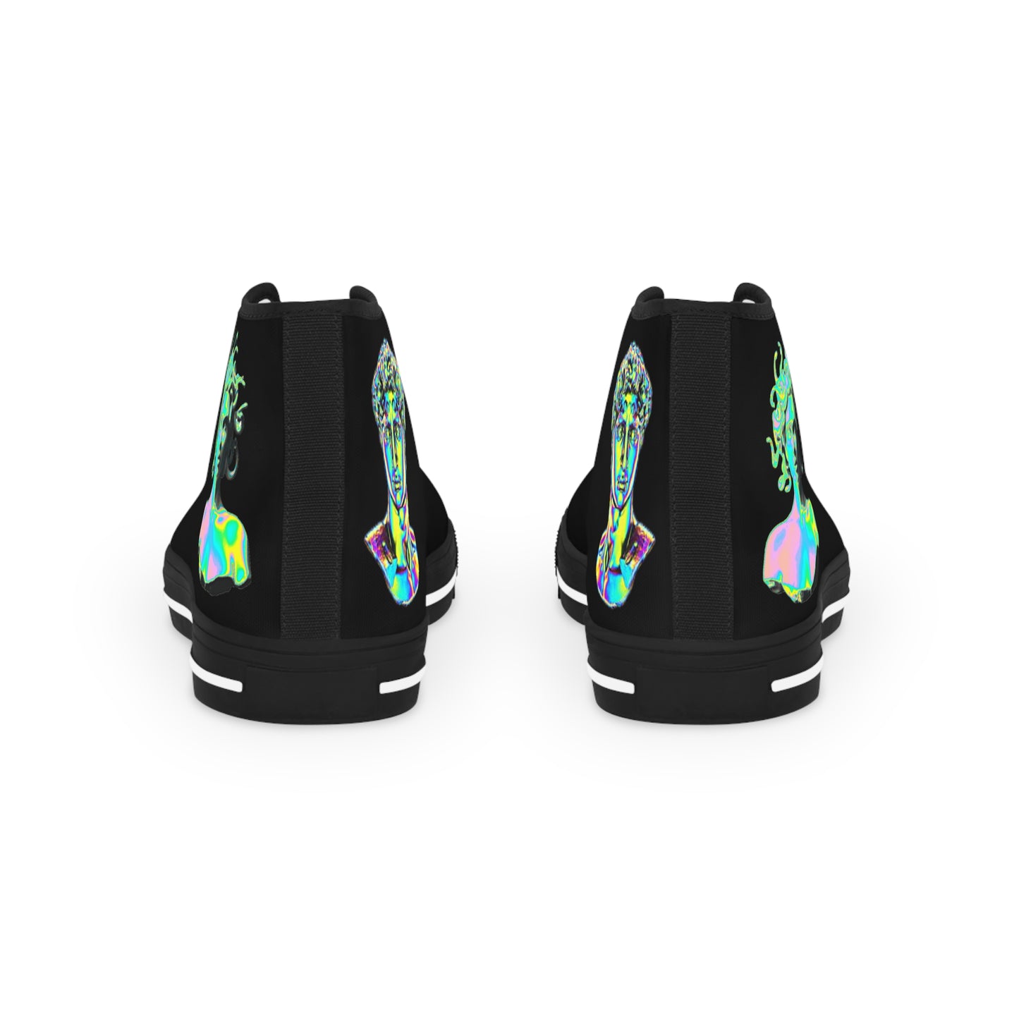 Medusa & David Vaporwave Men's High Top Sneakers