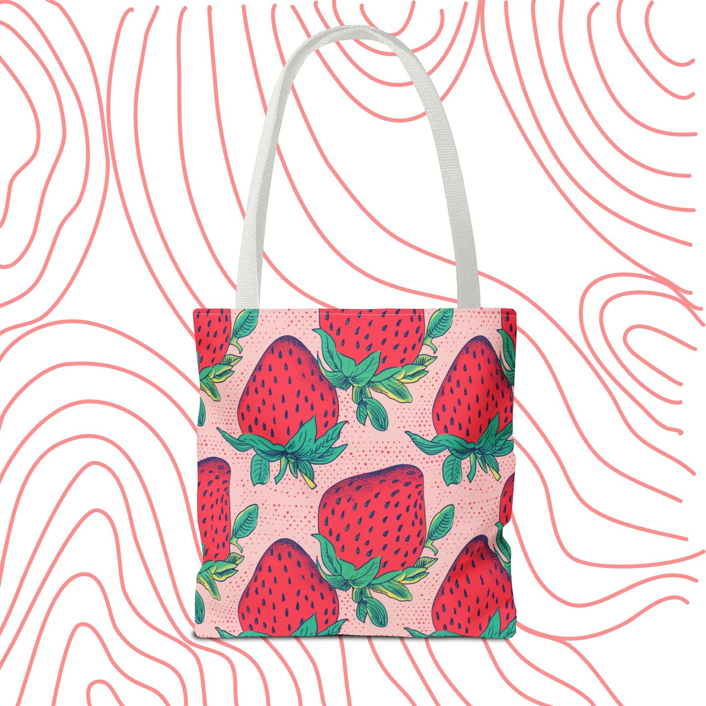 Retro Strawberry Tote Bag