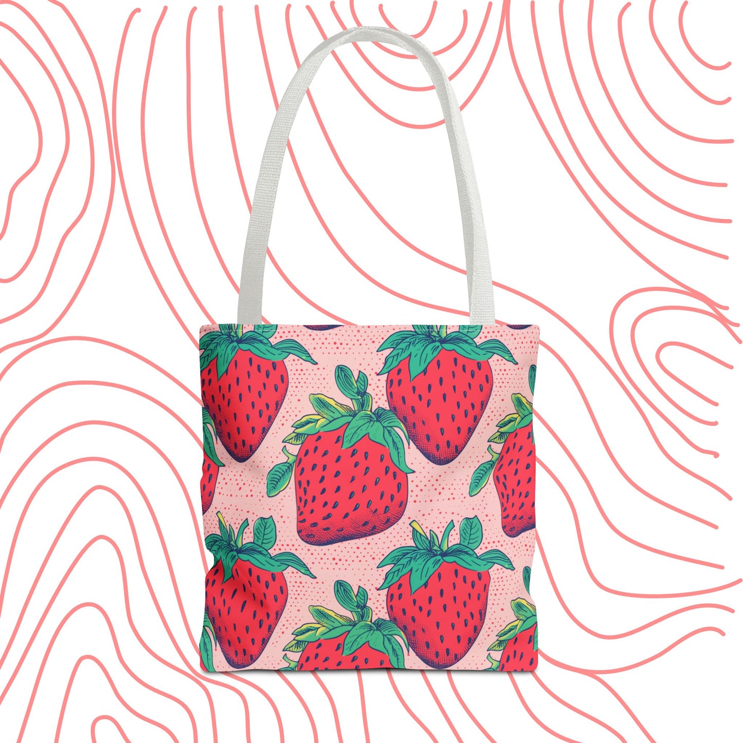Retro Strawberry Tote Bag