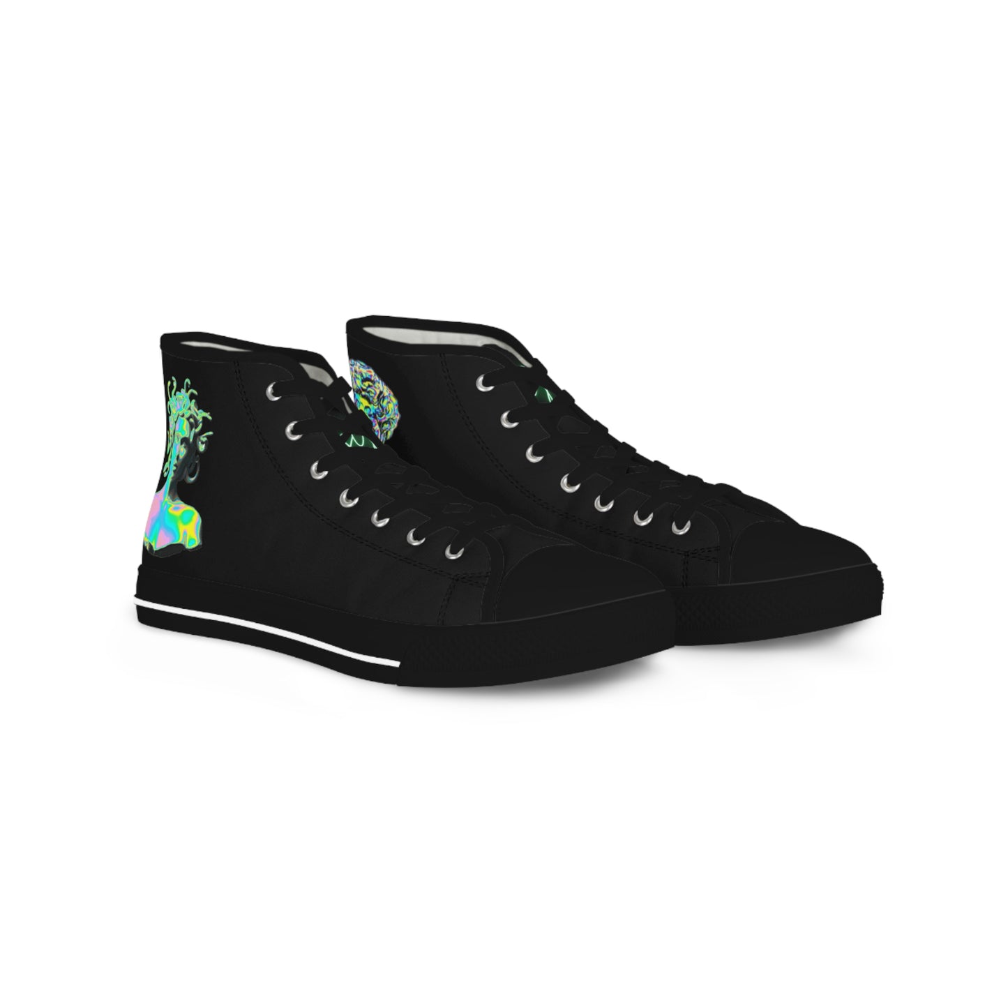 Medusa & David Vaporwave Men's High Top Sneakers