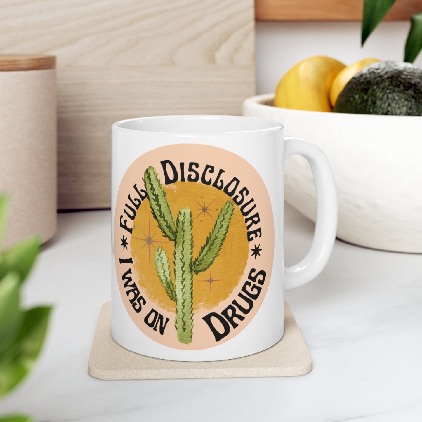 Boho Cactus I Was on Drugs Mug