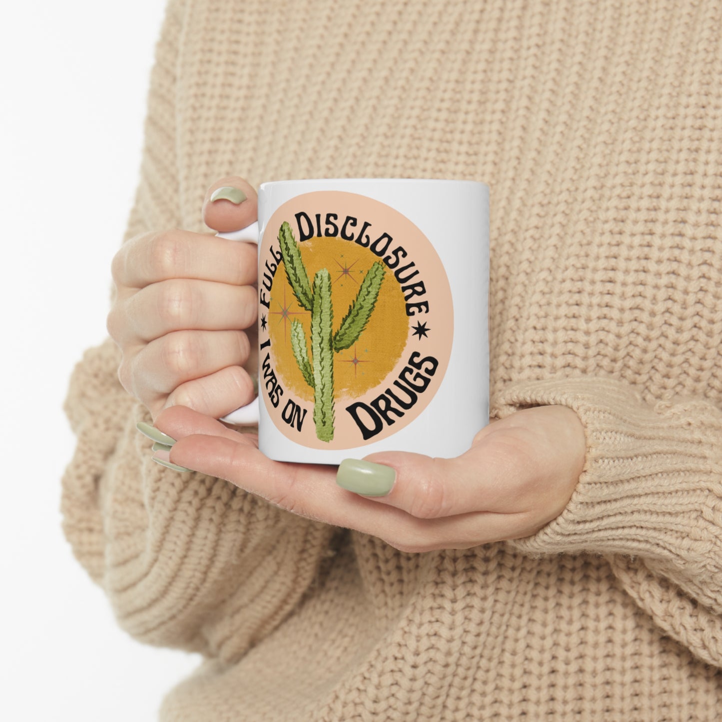 Boho Cactus I Was on Drugs Mug