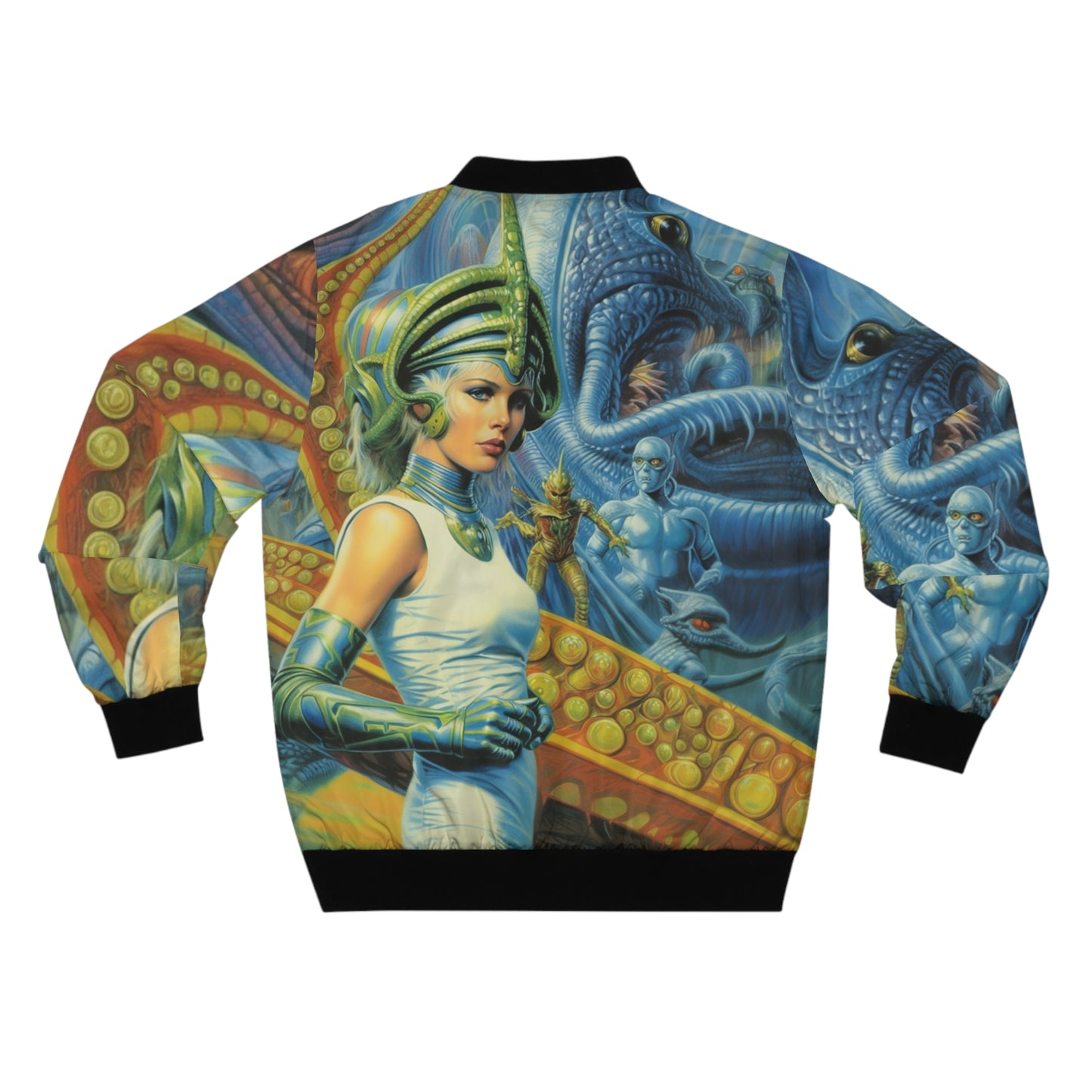 Kraken Encounter Bomber Jacket – Sci-Fi Elegance Meets Adventure Unisex Bomber Jacket