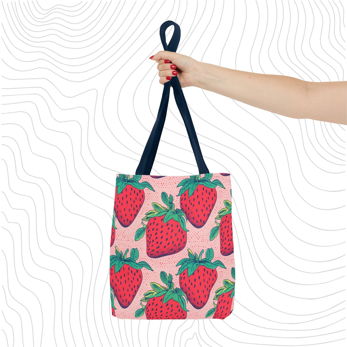 Retro Strawberry Tote Bag