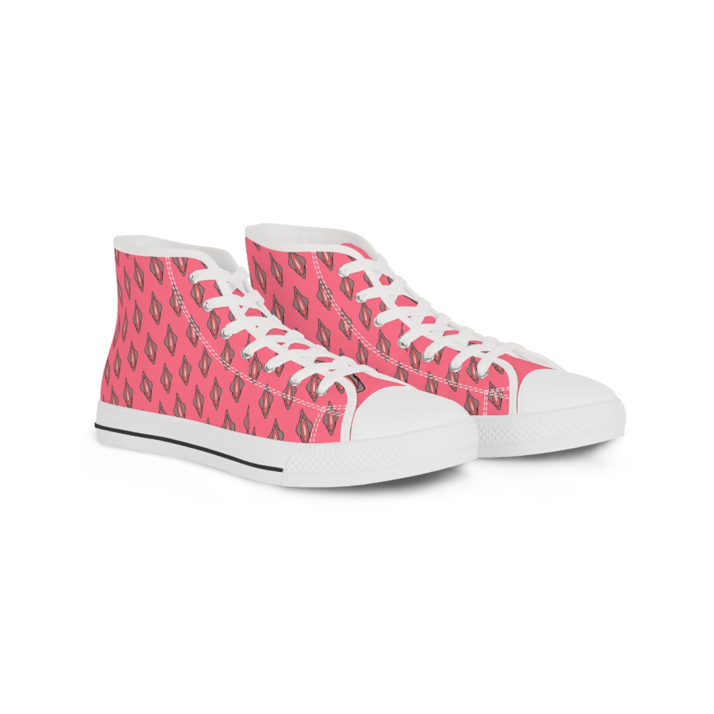 Viva La Vulva High-Top Sneakers – Embrace Empowerment in Pink!