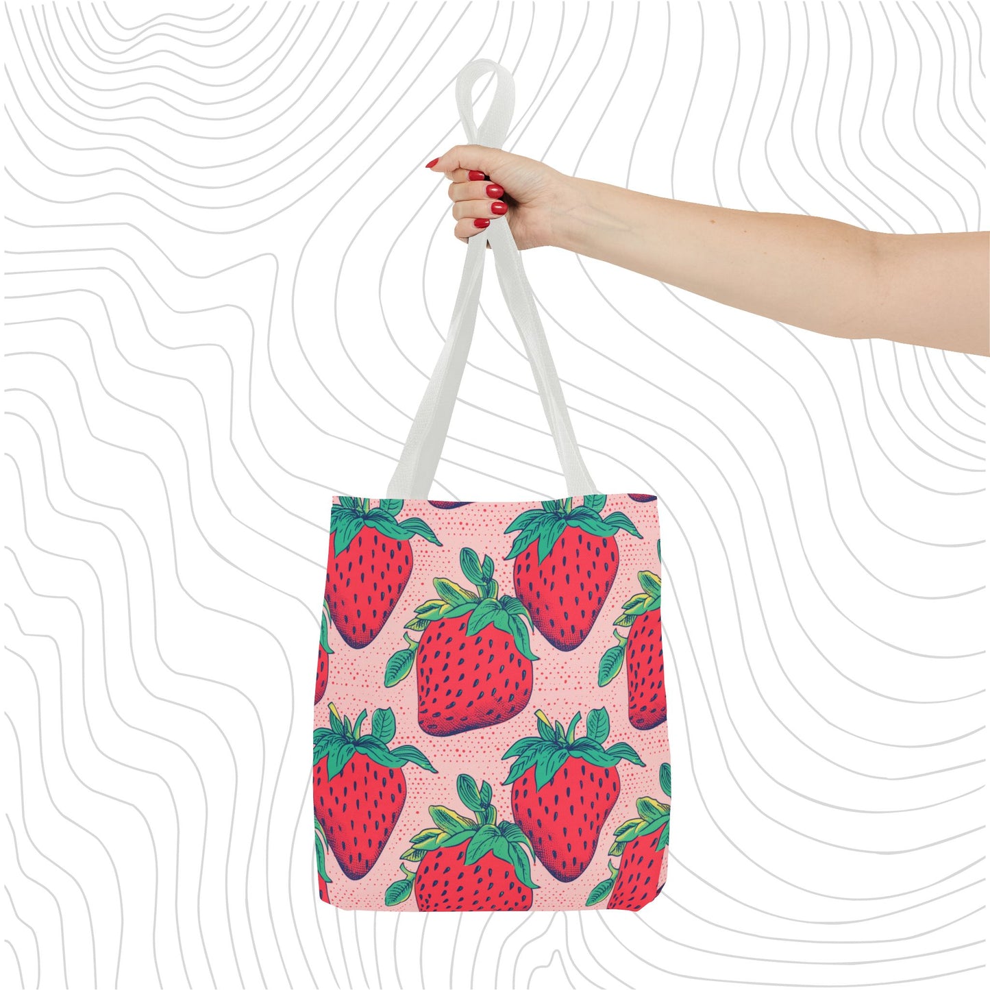 Retro Strawberry Tote Bag