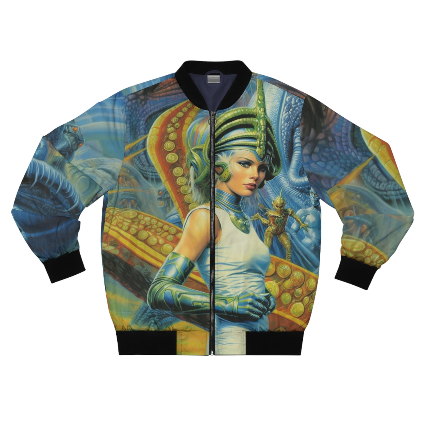 Kraken Encounter Bomber Jacket – Sci-Fi Elegance Meets Adventure Unisex Bomber Jacket
