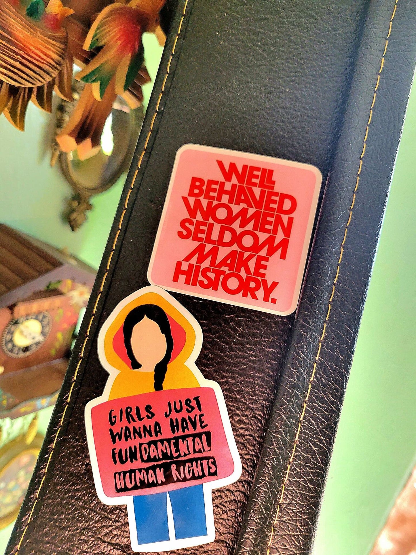 Girls Just Wanna Have 'Fun'damental Human Rights Sticker – Empowerment with a Message