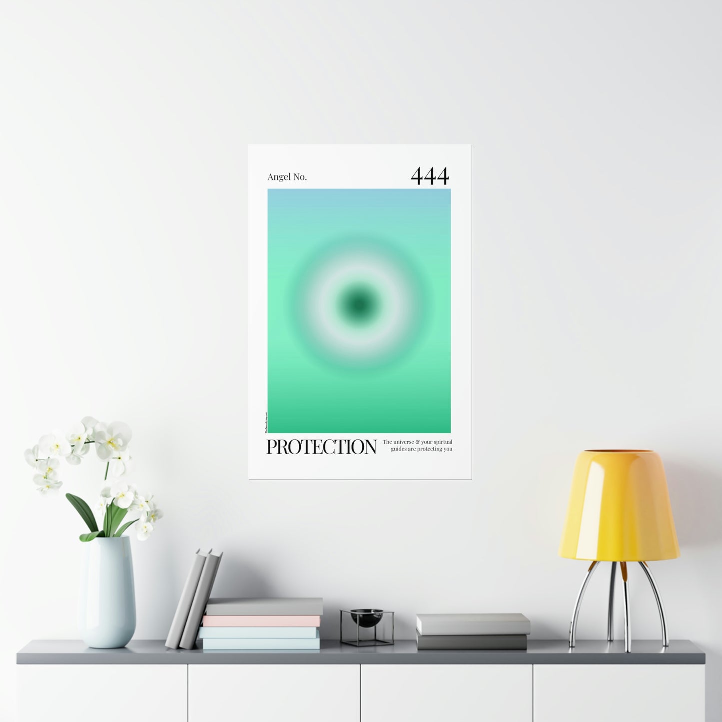 Protection Angel No. 444 Aura Glow Art Print