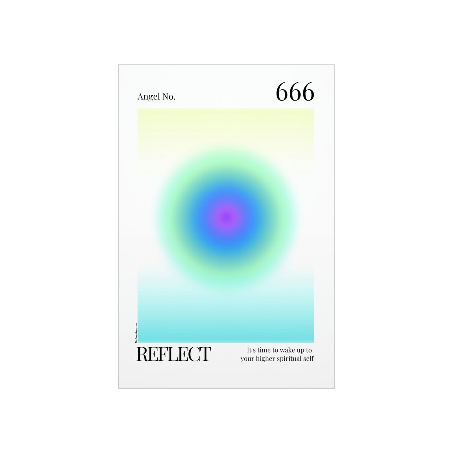 Reflect Angel No. 666 Aura Glow Art Print