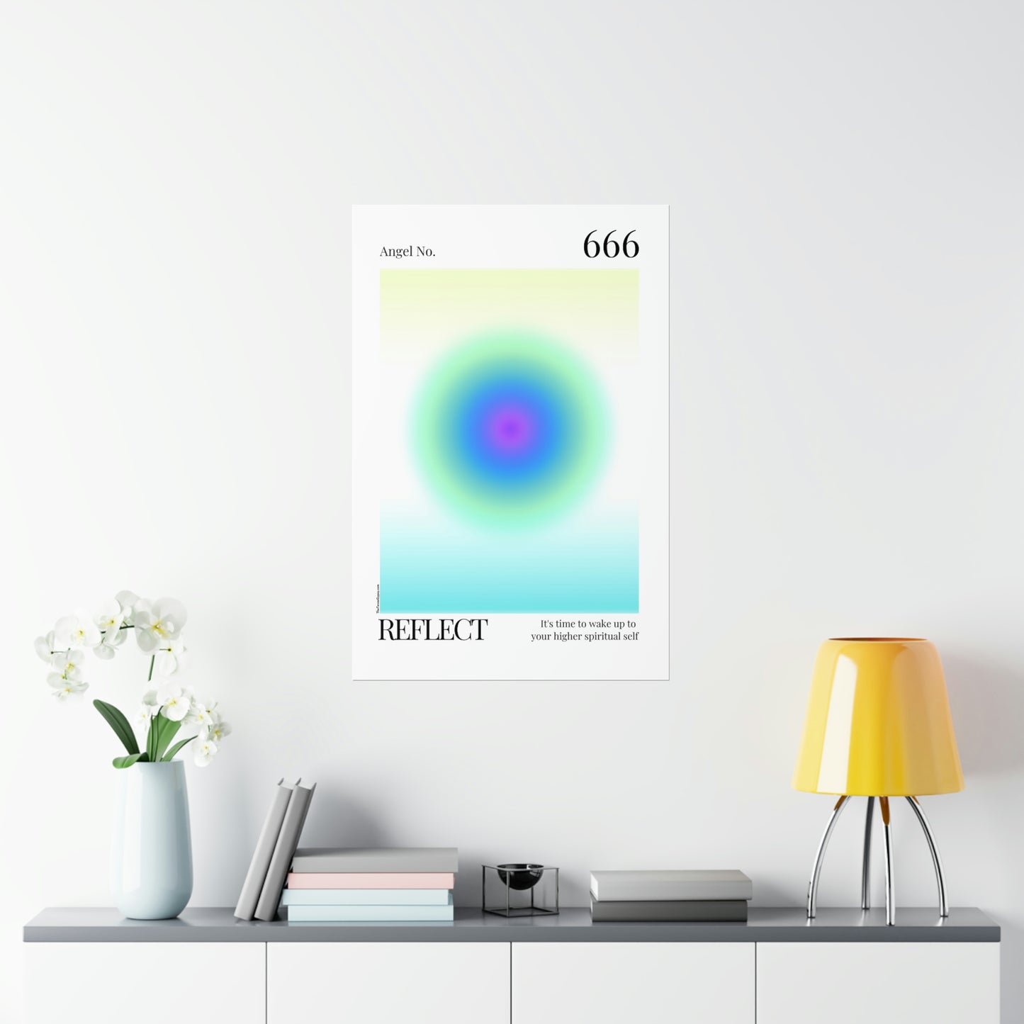Reflect Angel No. 666 Aura Glow Art Print