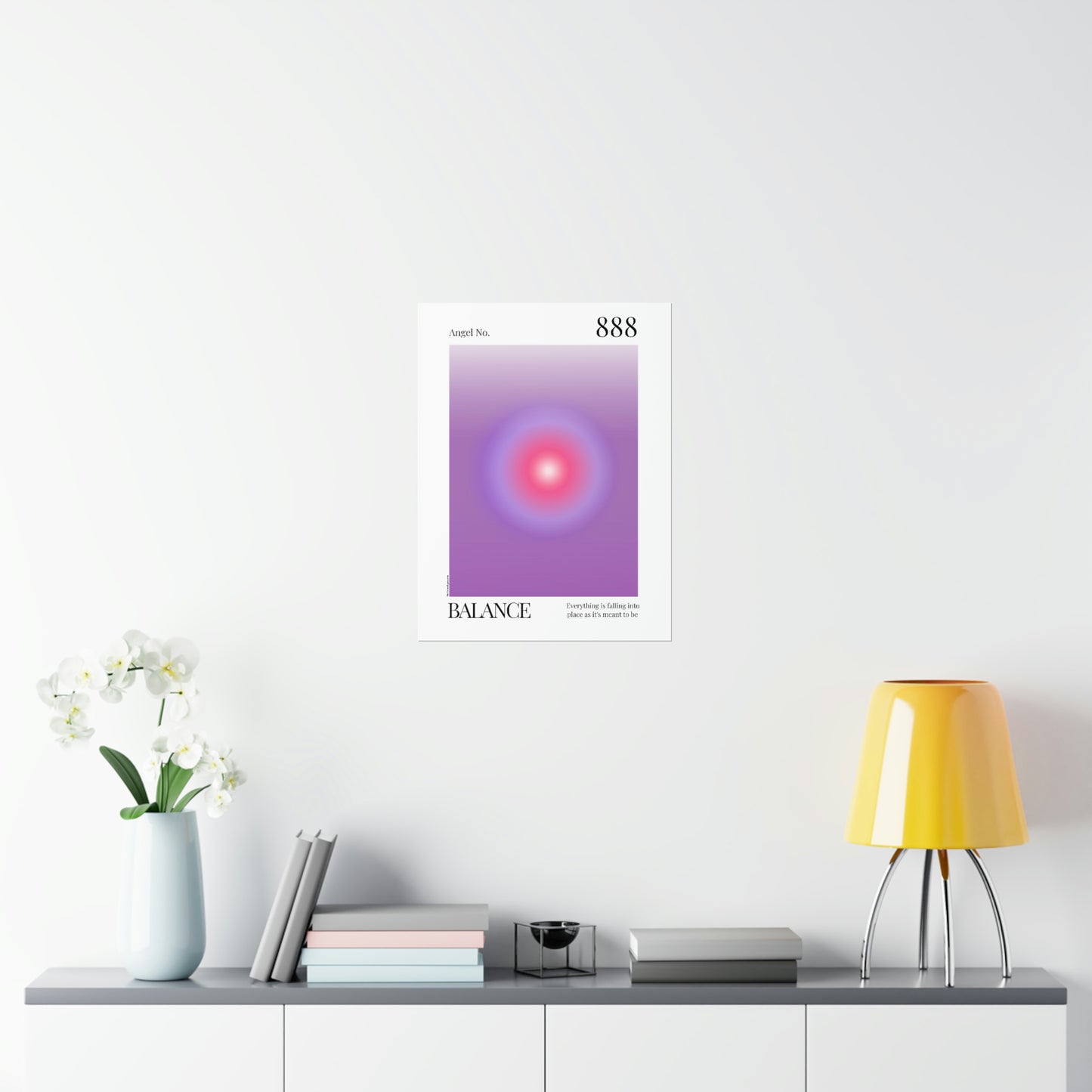 Balance Angel No. 888 Aura Glow Art Print
