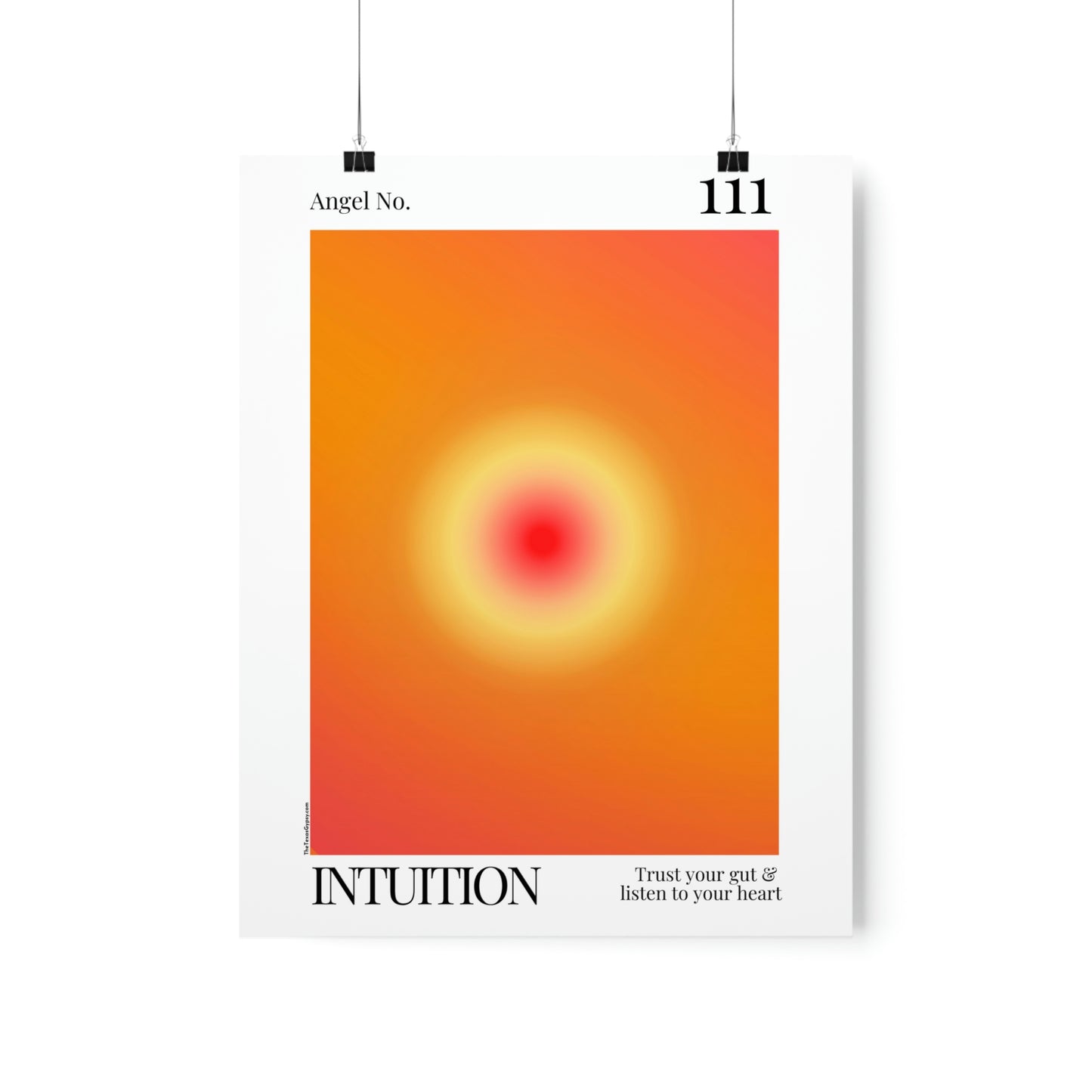 Intuition Angel No. 111 Aura Glow Art Print