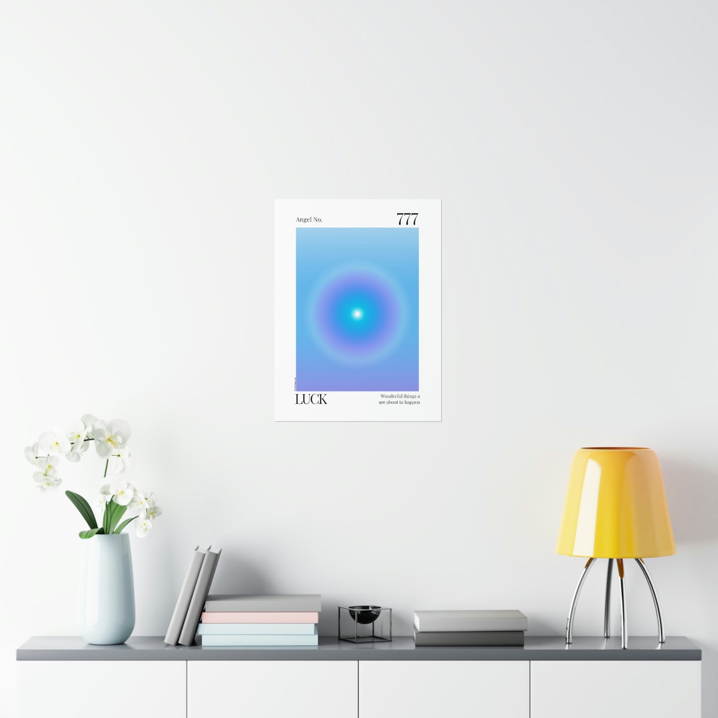 Luck Angel No. 777 Aura Glow Art Print