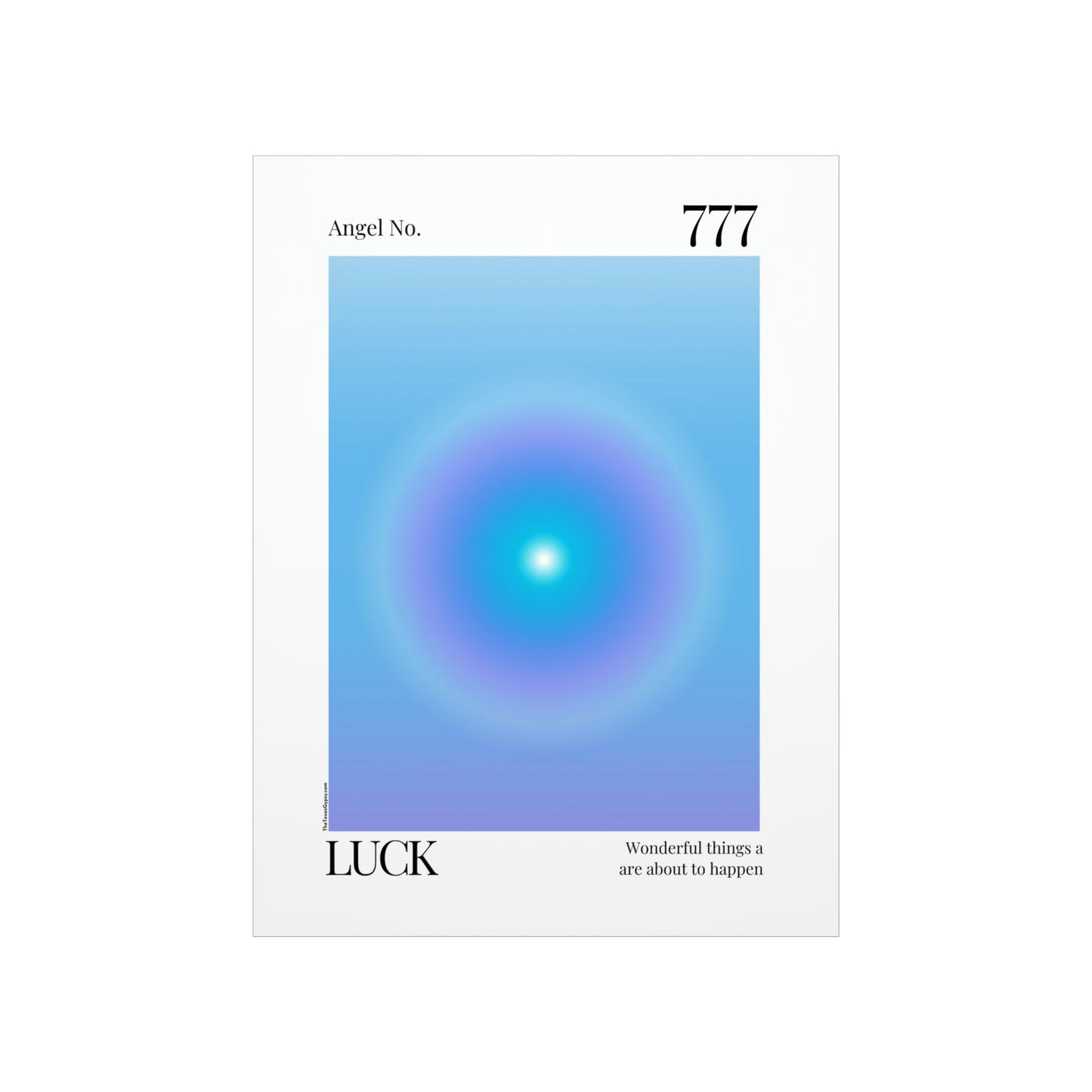 Luck Angel No. 777 Aura Glow Art Print