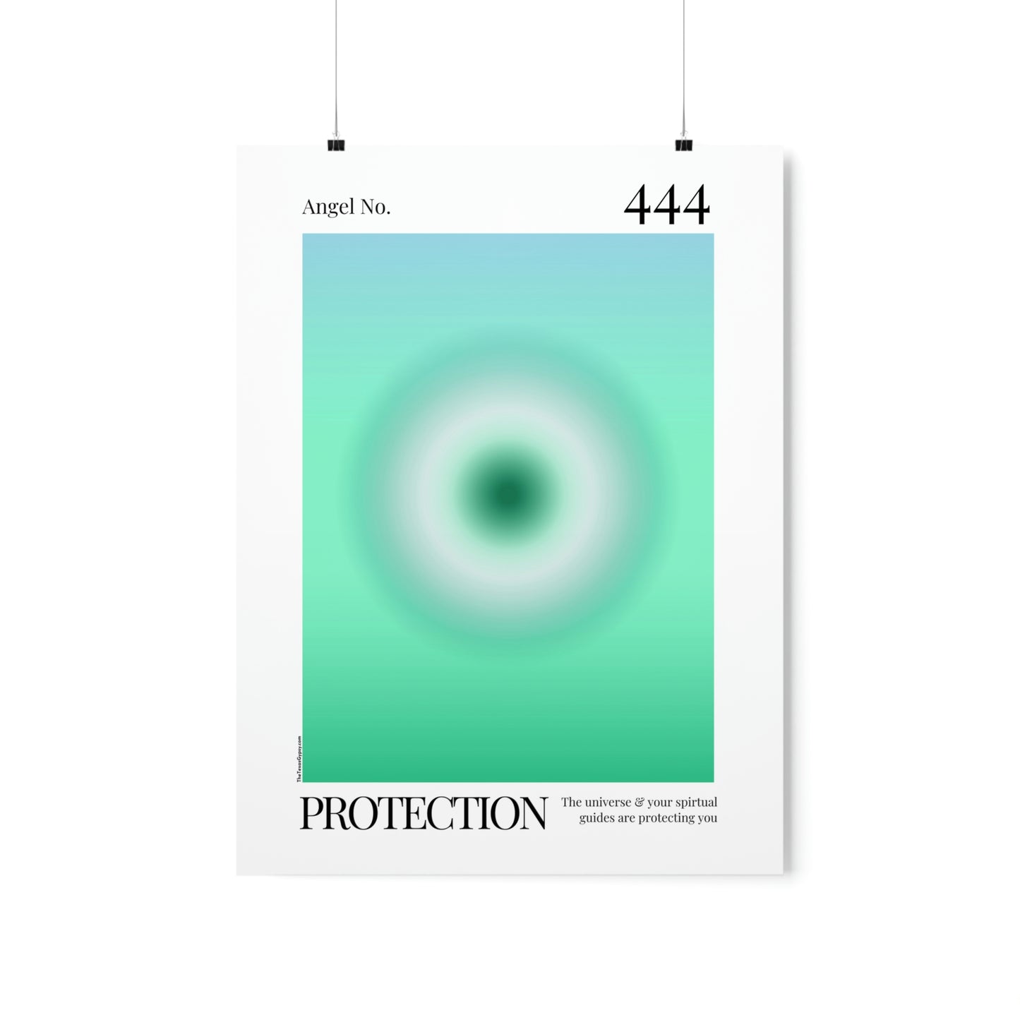 Protection Angel No. 444 Aura Glow Art Print