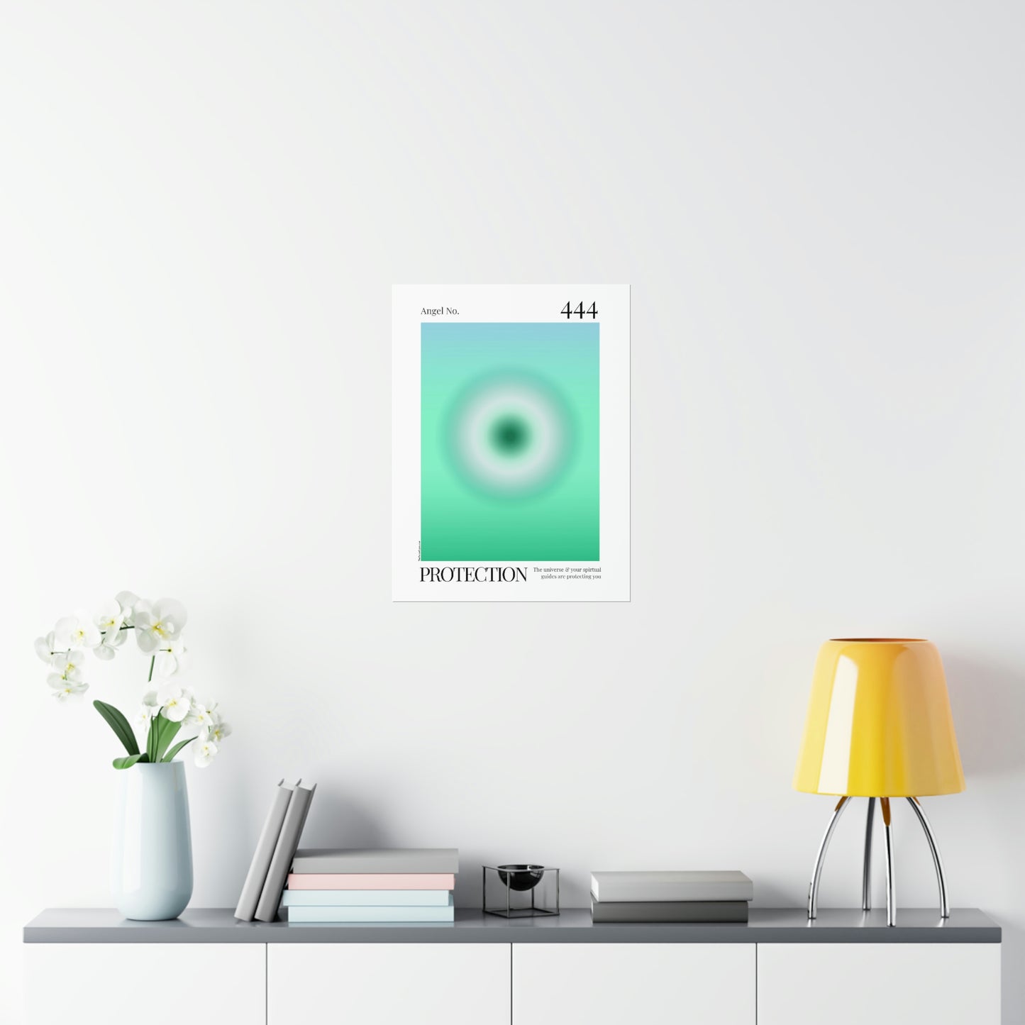 Protection Angel No. 444 Aura Glow Art Print