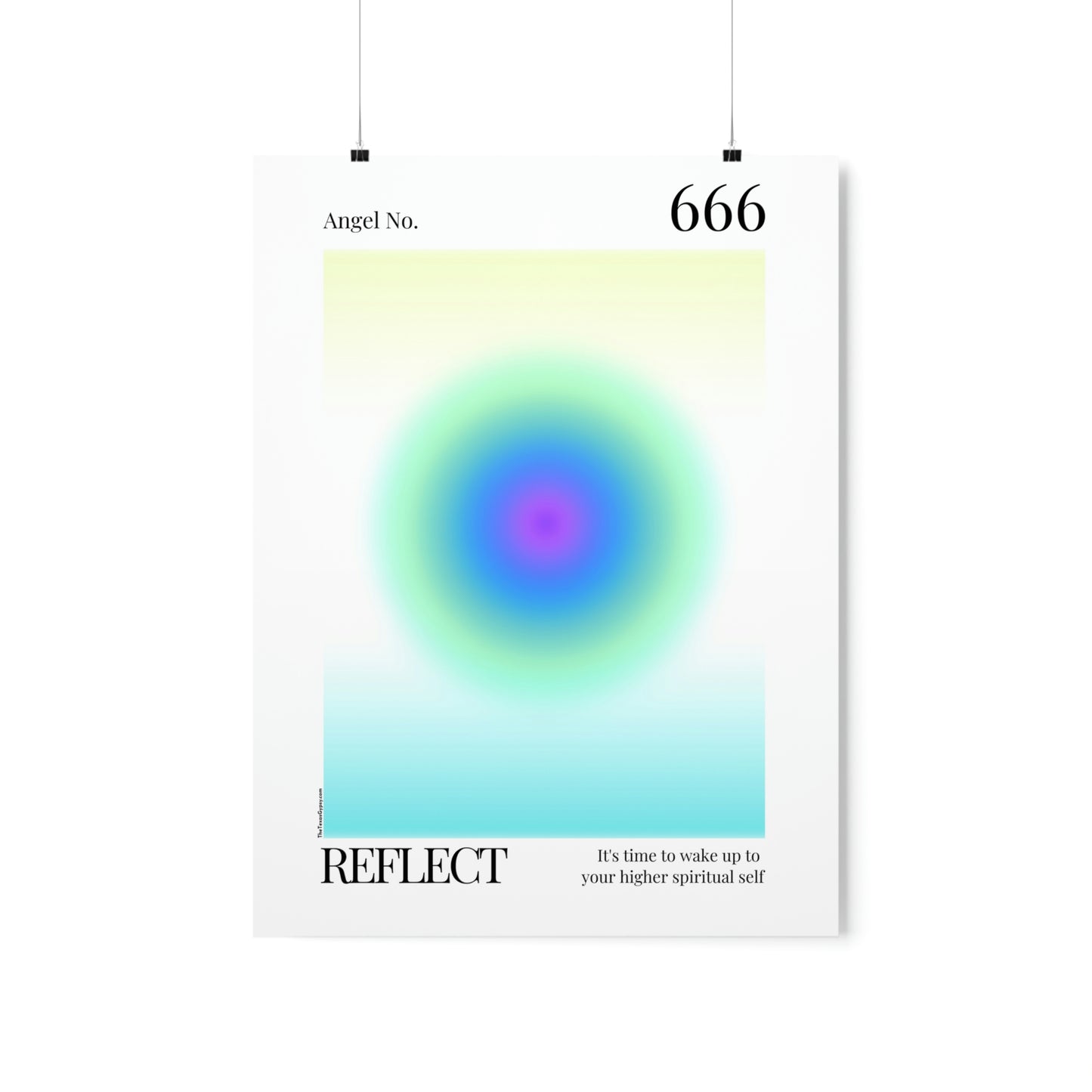 Reflect Angel No. 666 Aura Glow Art Print