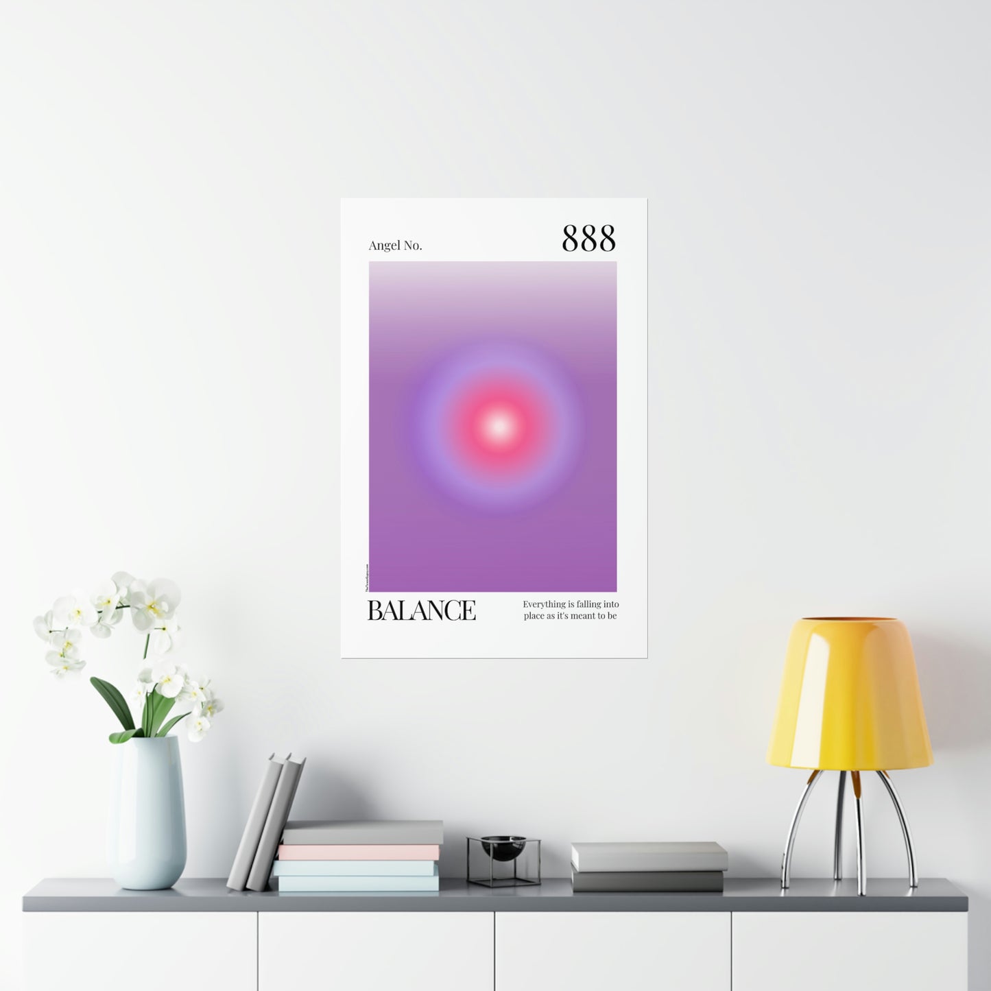 Balance Angel No. 888 Aura Glow Art Print