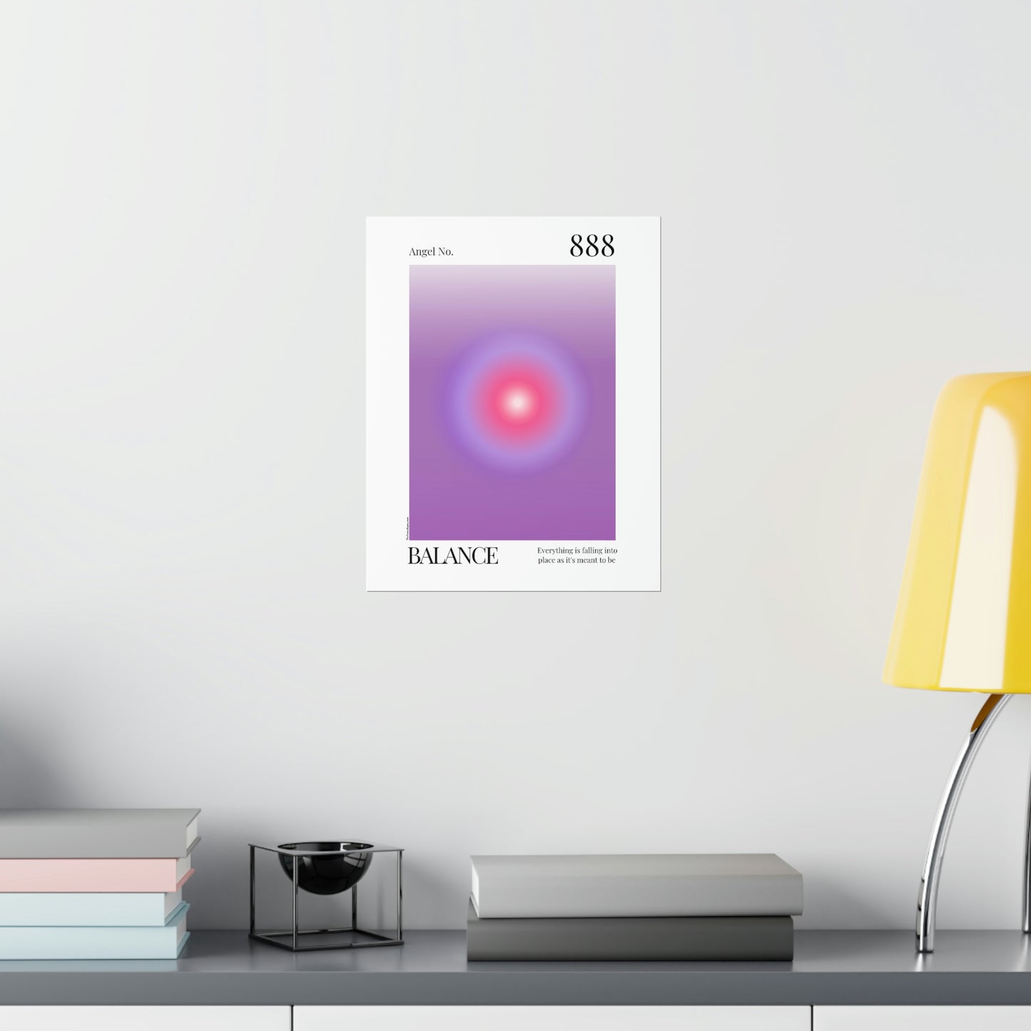 Balance Angel No. 888 Aura Glow Art Print