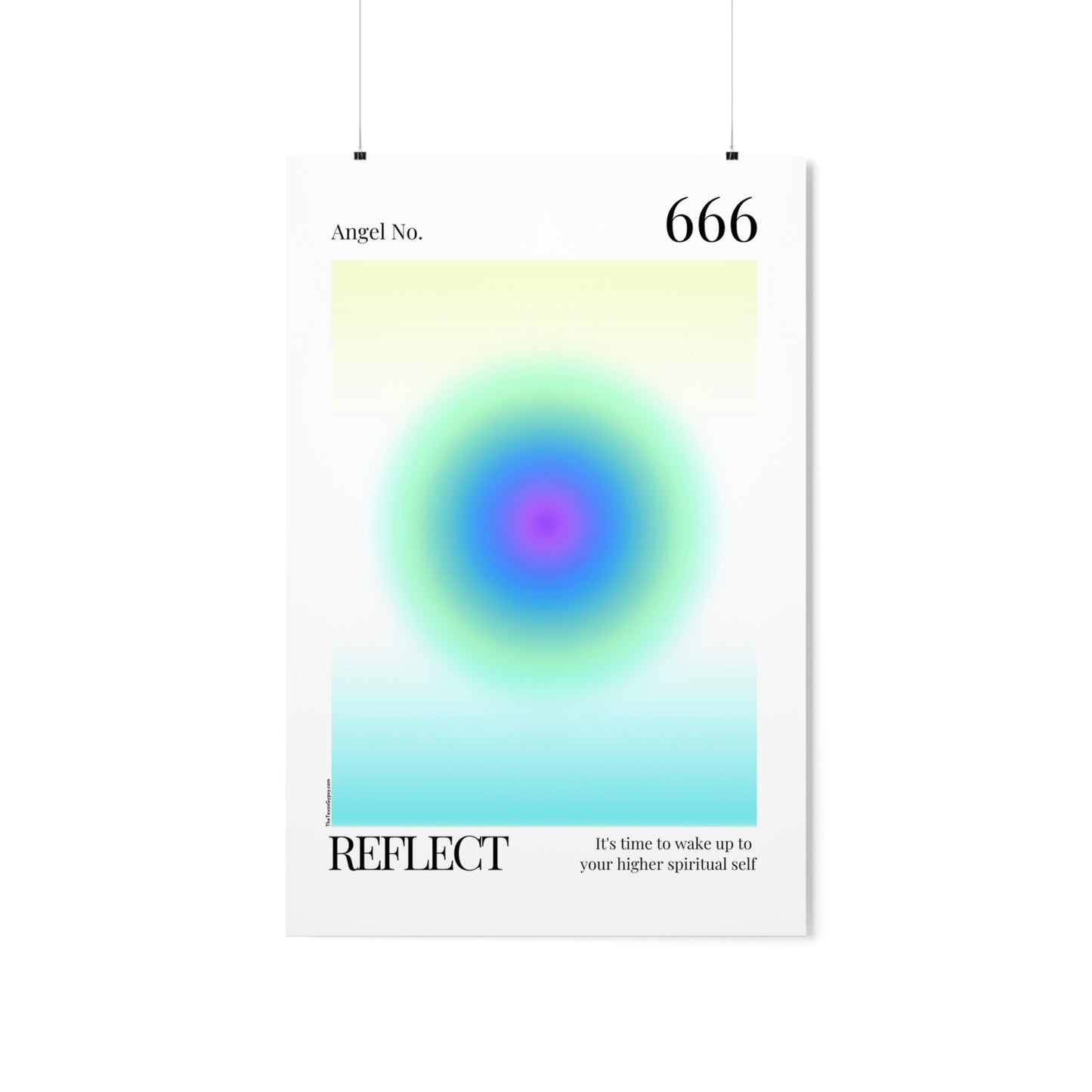 Reflect Angel No. 666 Aura Glow Art Print