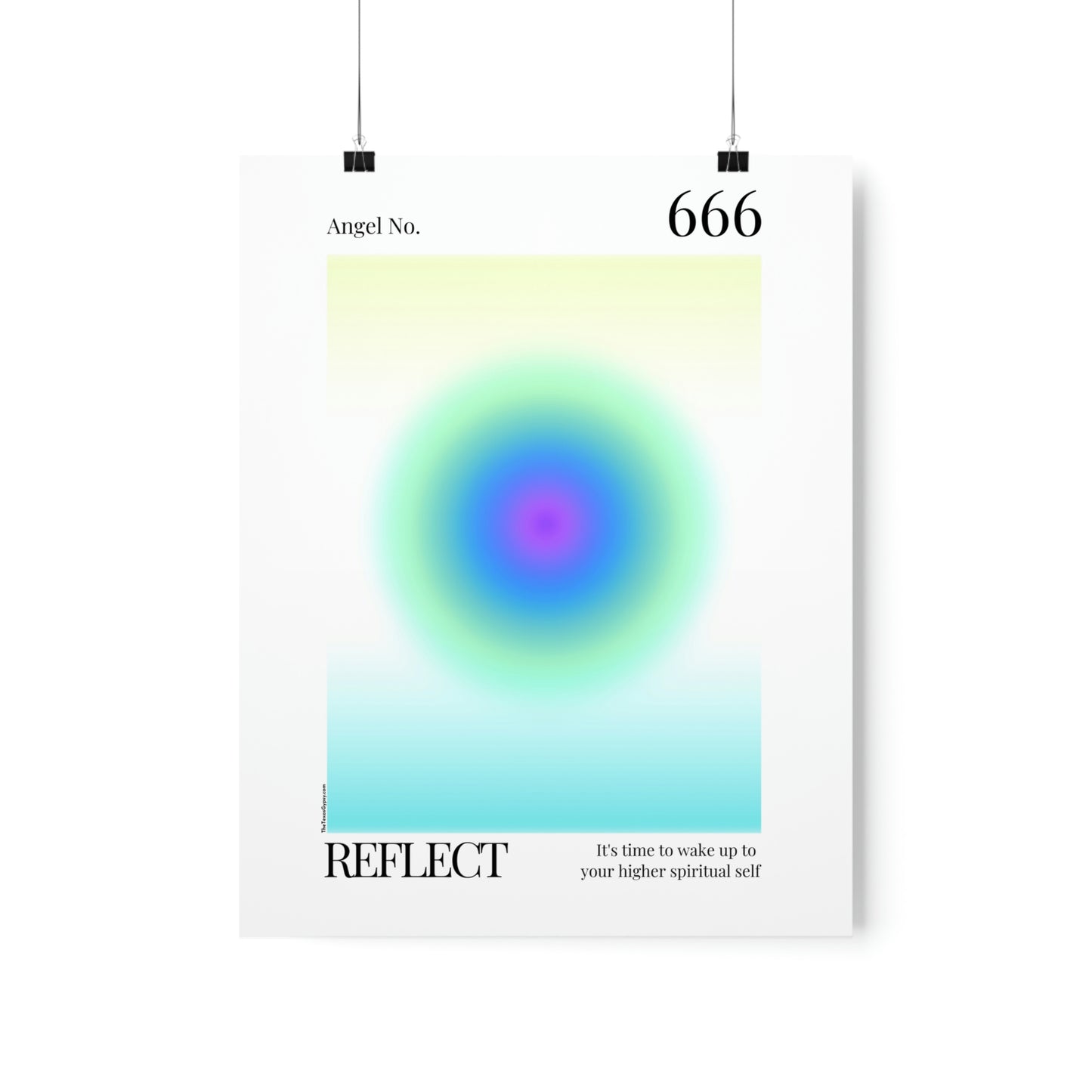 Reflect Angel No. 666 Aura Glow Art Print