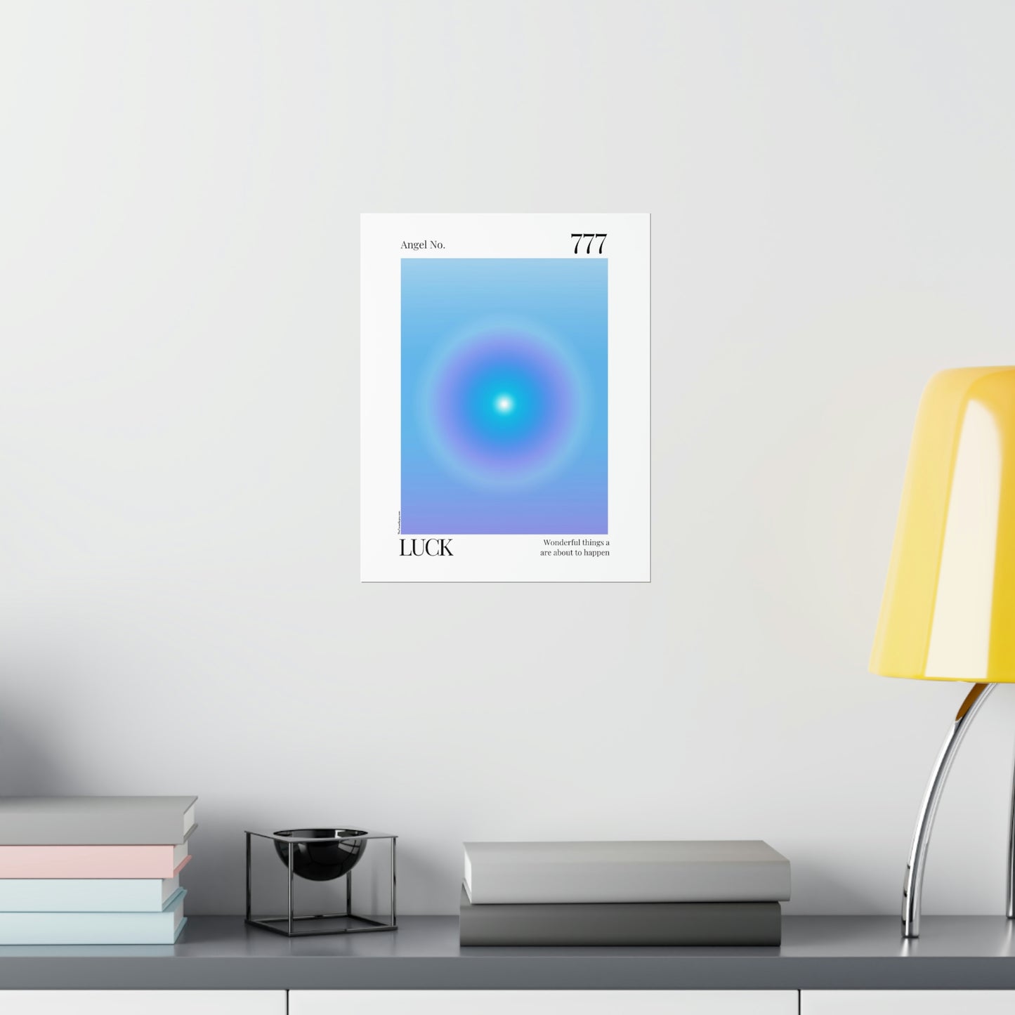 Luck Angel No. 777 Aura Glow Art Print