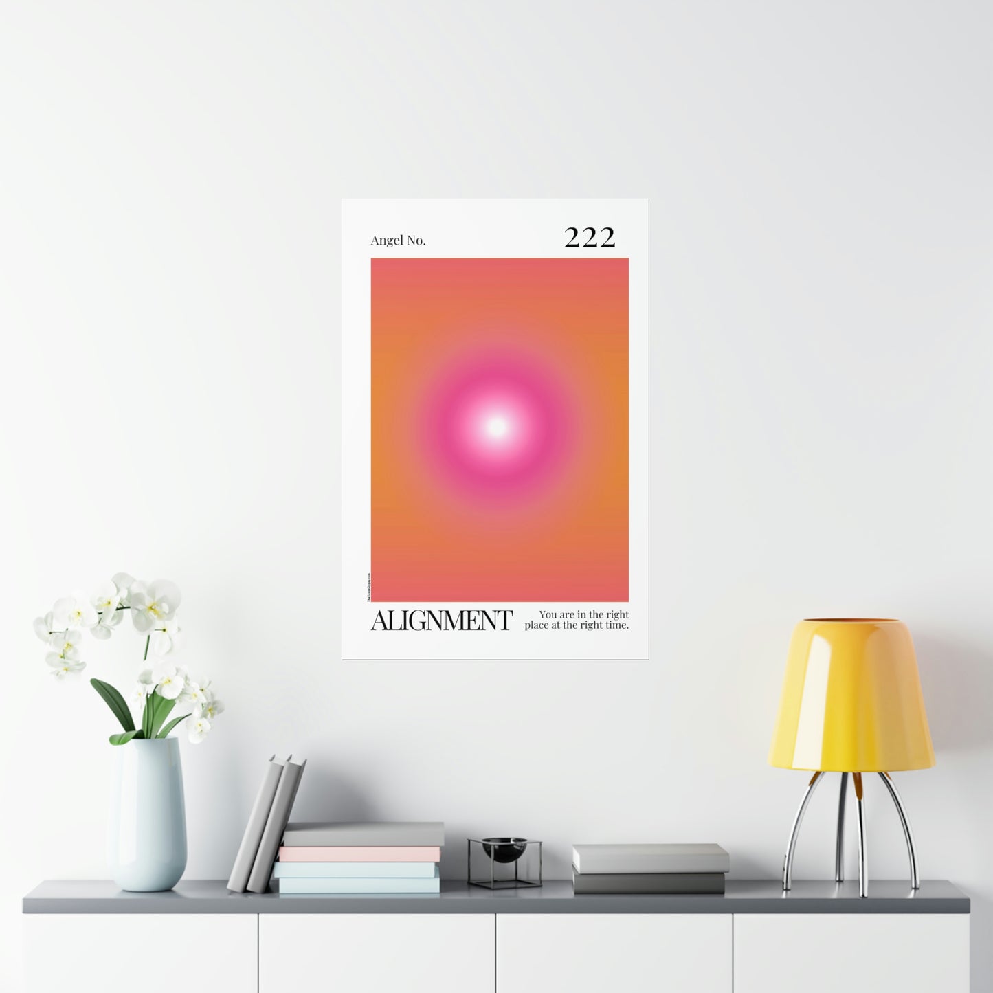 Alignment Angel No. 222 Aura Glow Art Print