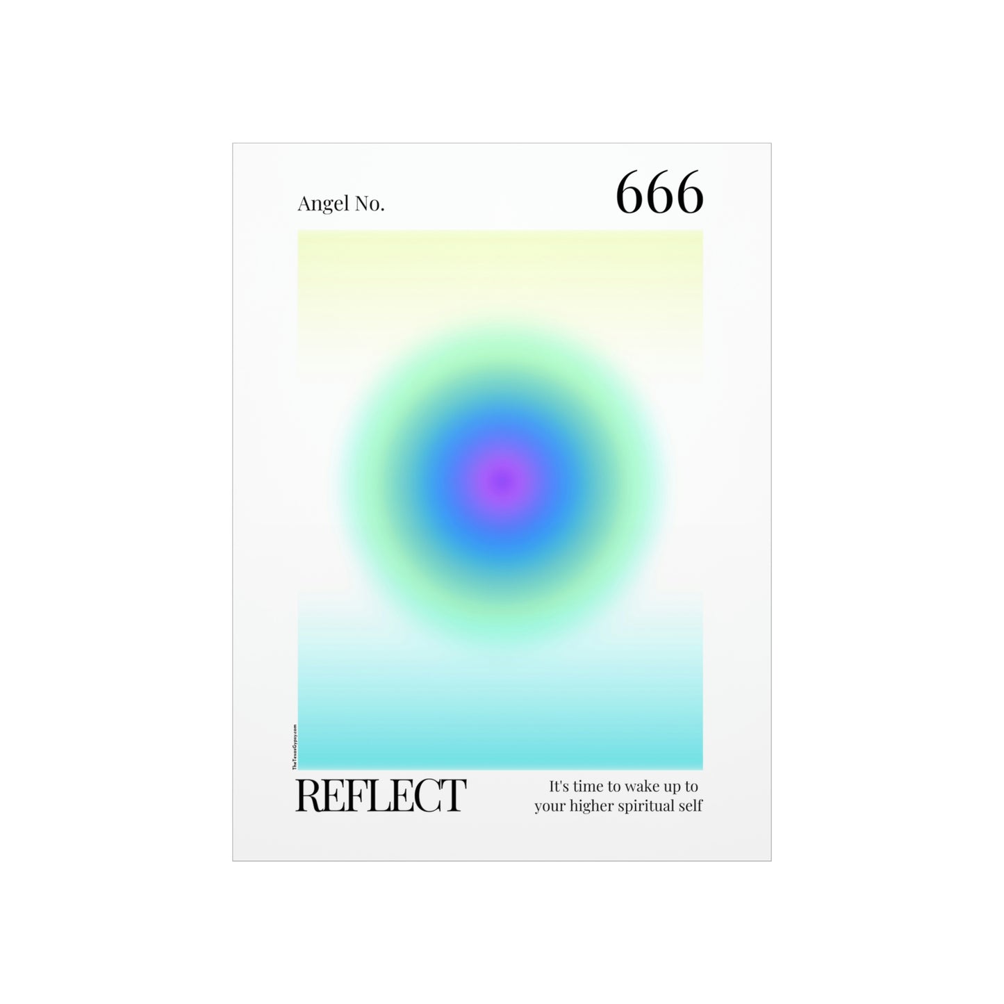 Reflect Angel No. 666 Aura Glow Art Print