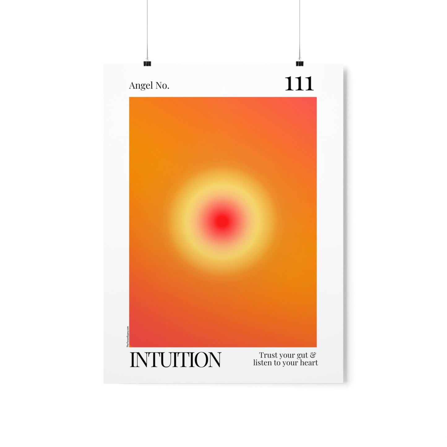Intuition Angel No. 111 Aura Glow Art Print