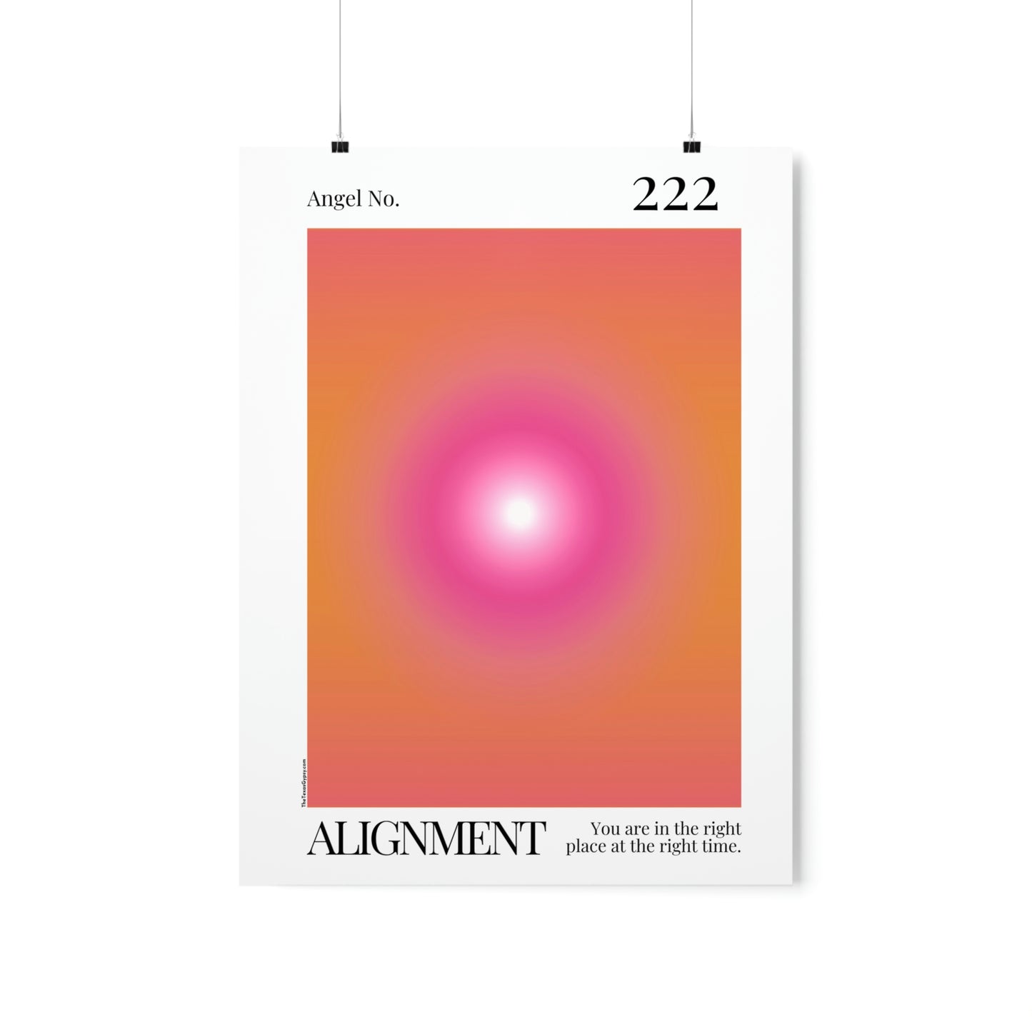 Alignment Angel No. 222 Aura Glow Art Print