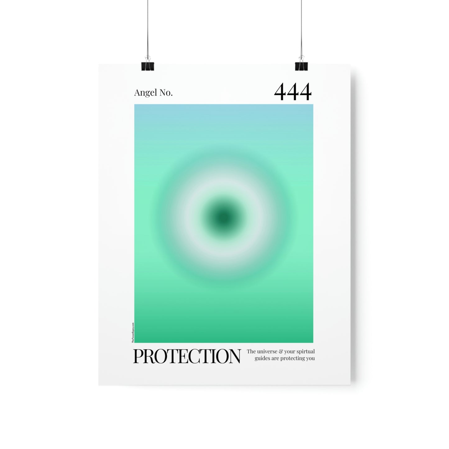 Protection Angel No. 444 Aura Glow Art Print