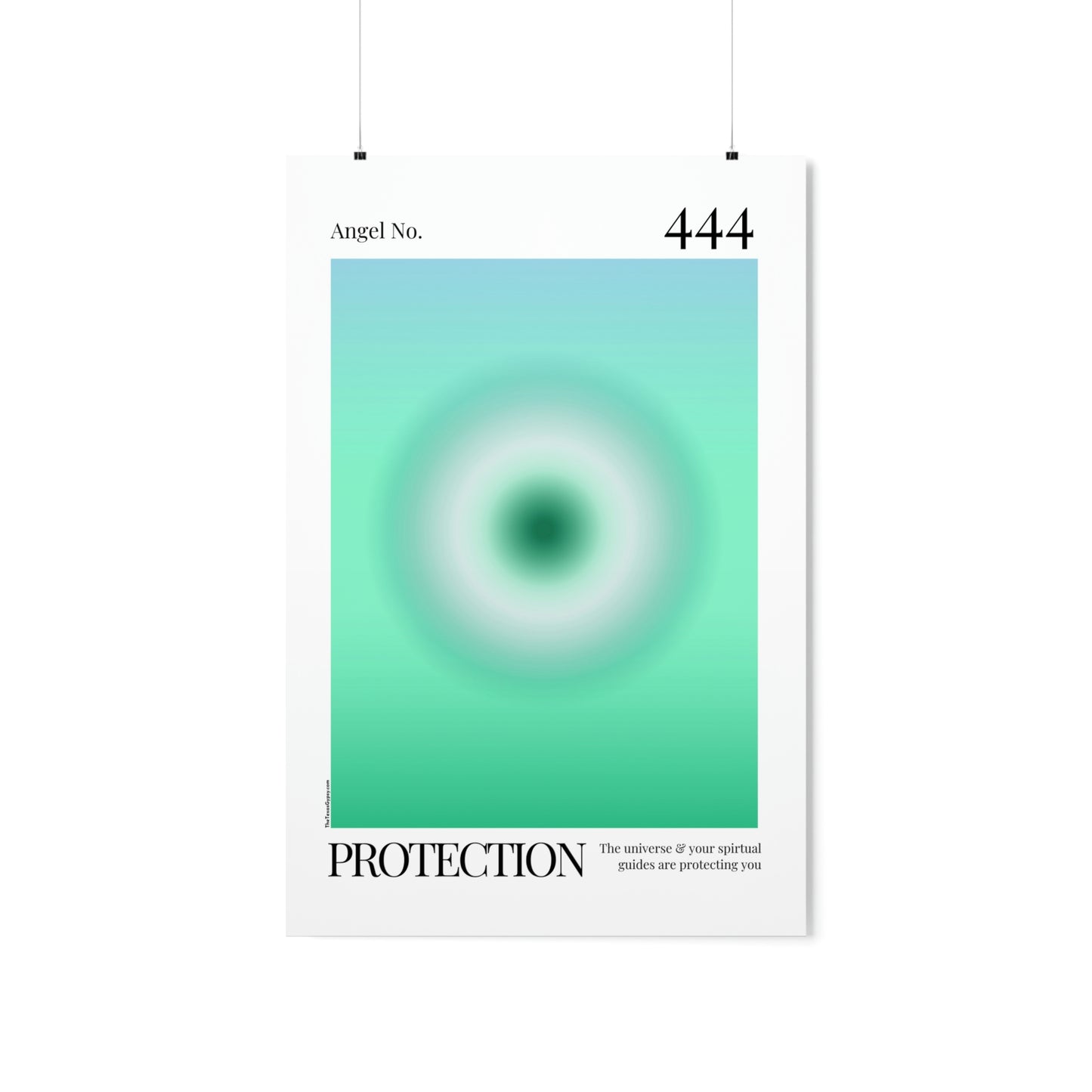 Protection Angel No. 444 Aura Glow Art Print