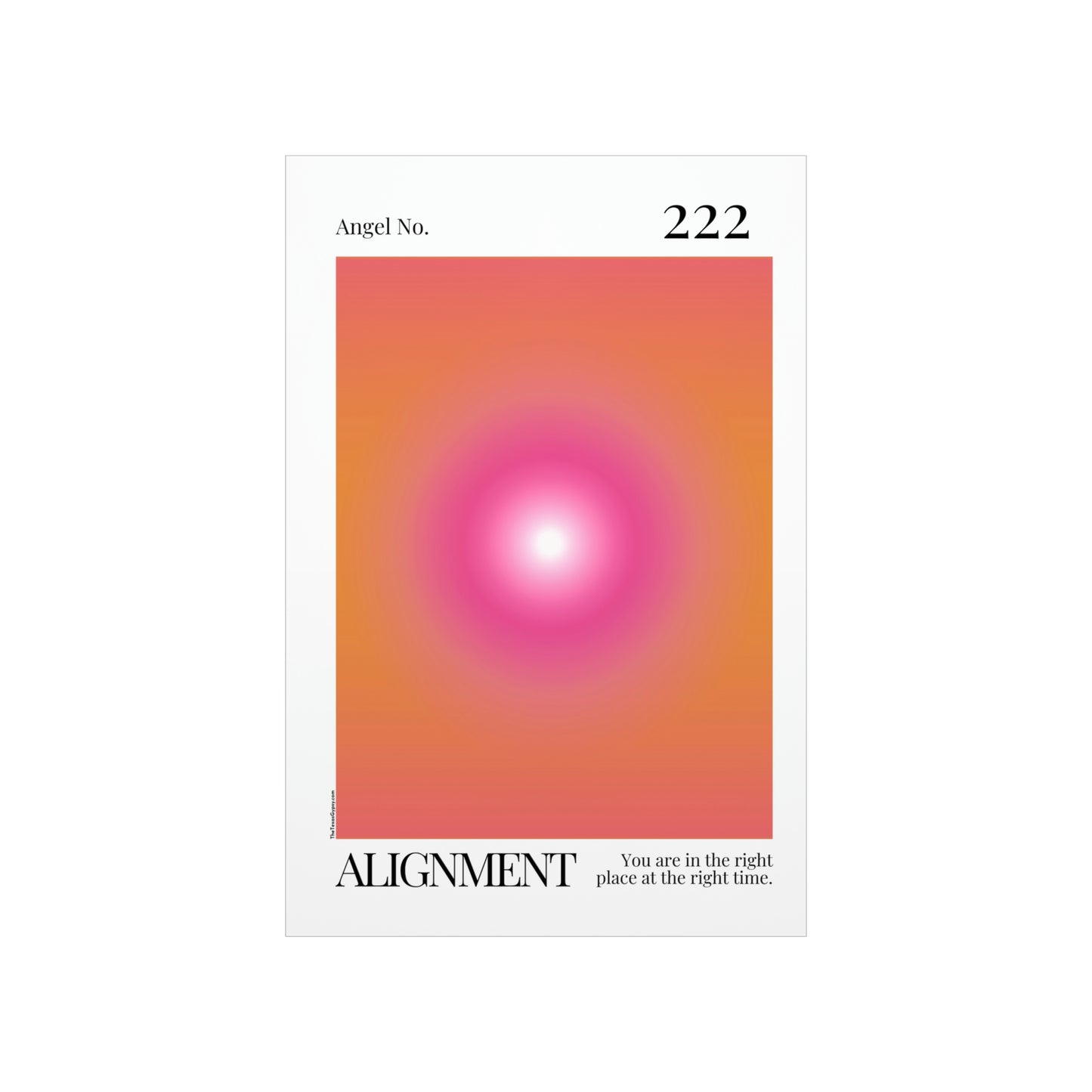 Alignment Angel No. 222 Aura Glow Art Print