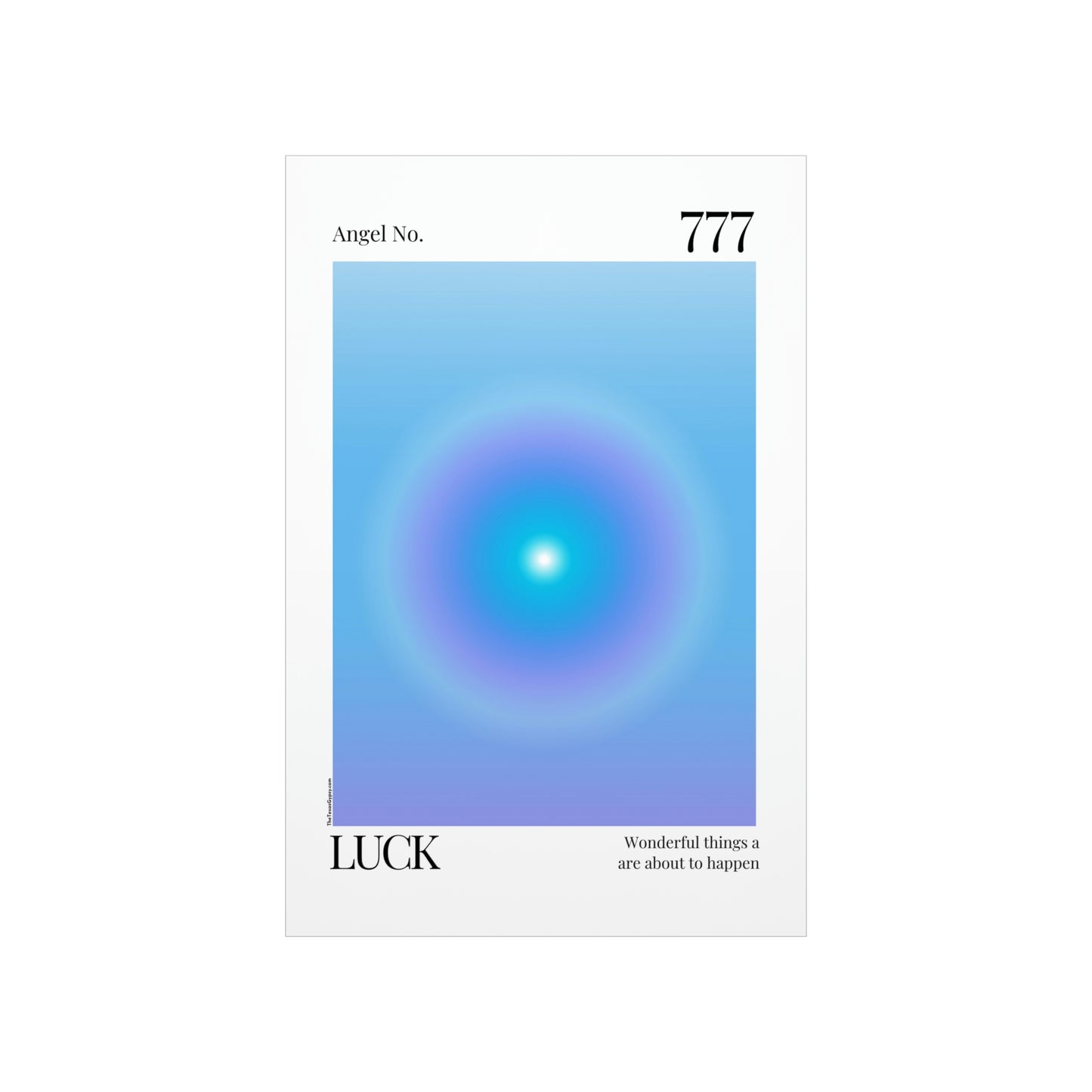 Luck Angel No. 777 Aura Glow Art Print