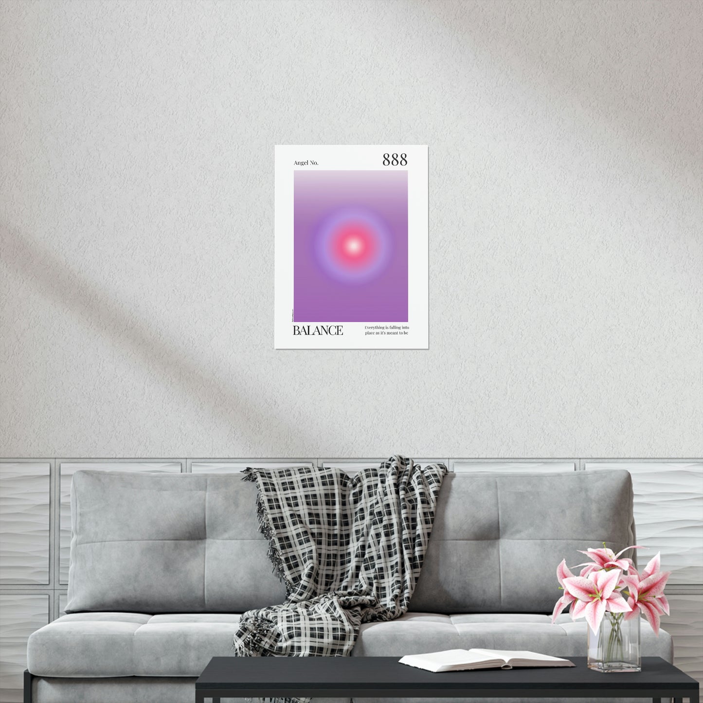 Balance Angel No. 888 Aura Glow Art Print