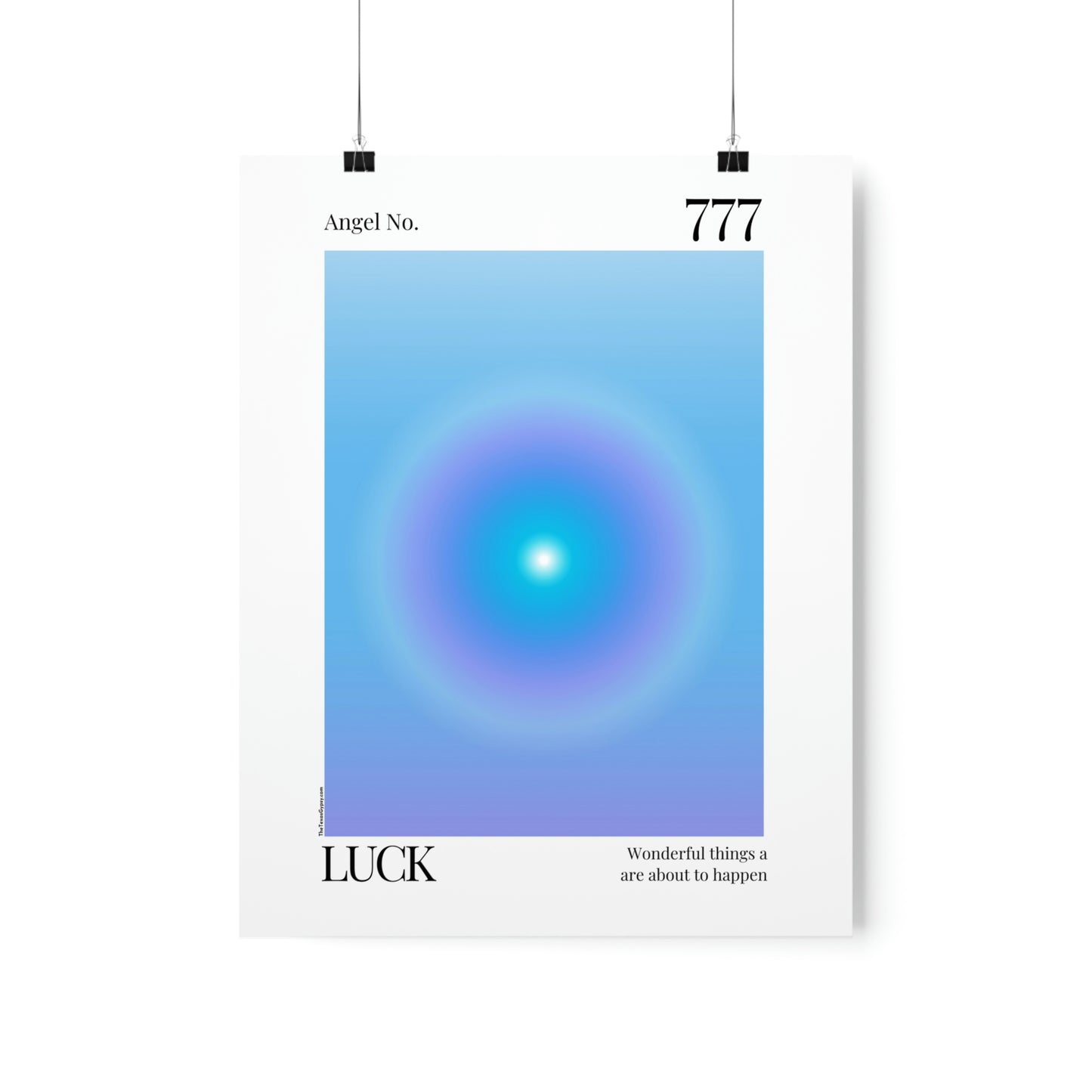 Luck Angel No. 777 Aura Glow Art Print