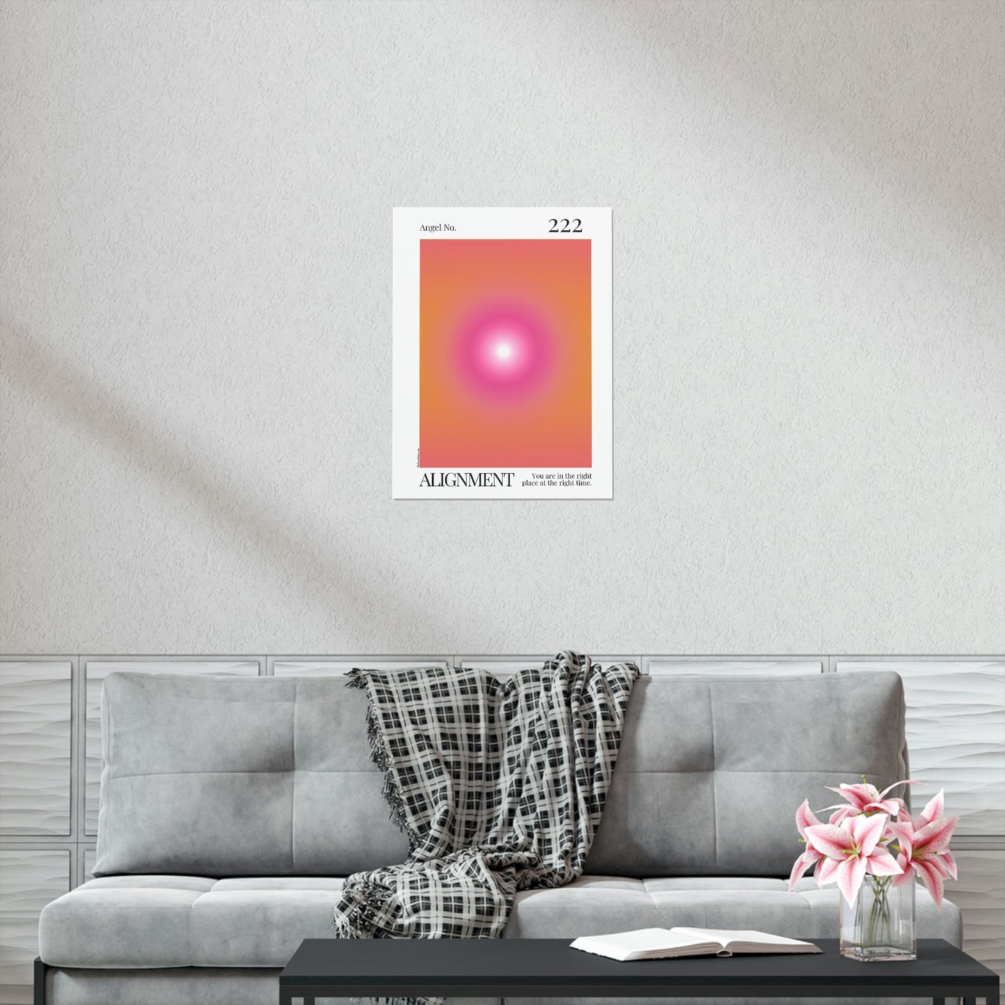 Alignment Angel No. 222 Aura Glow Art Print