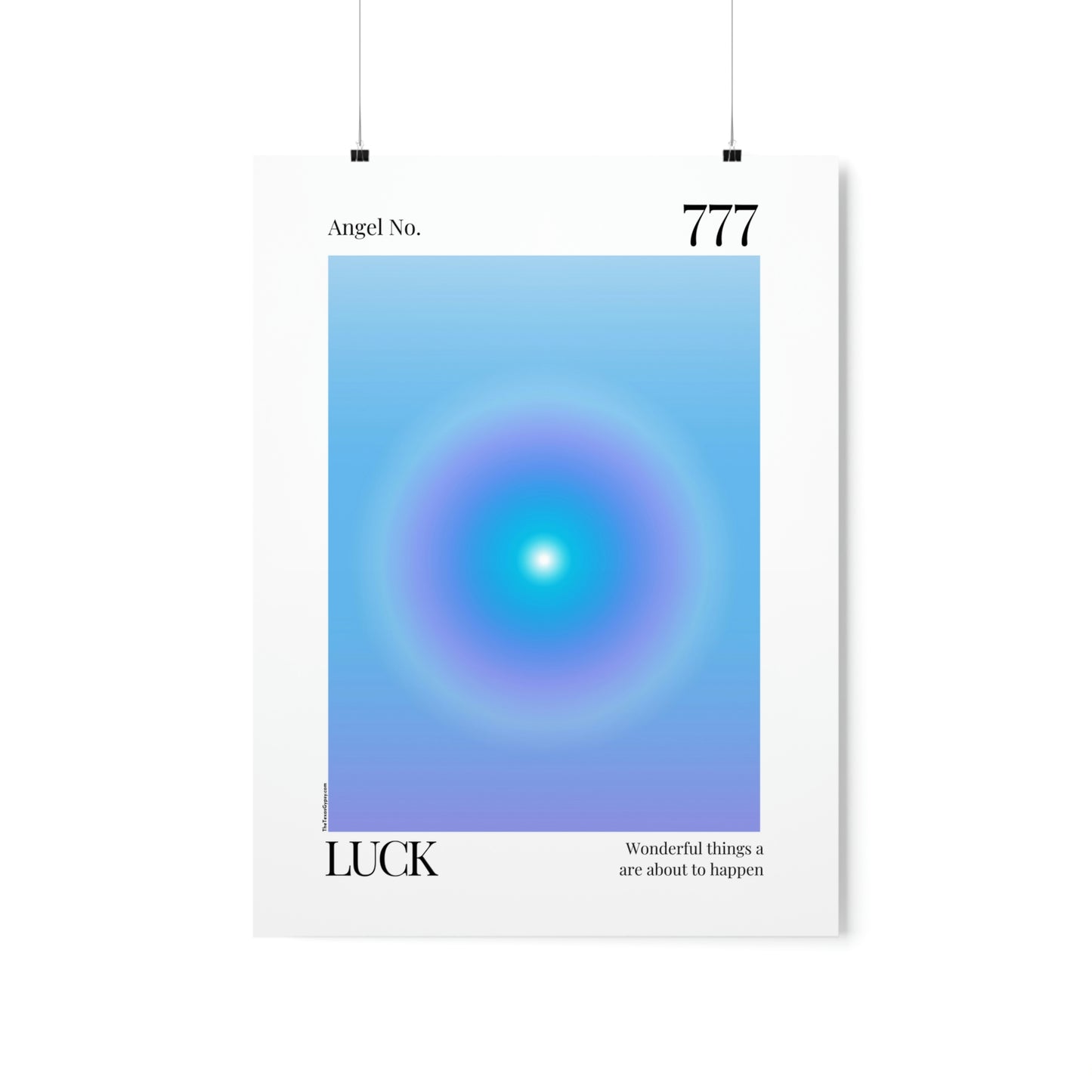 Luck Angel No. 777 Aura Glow Art Print