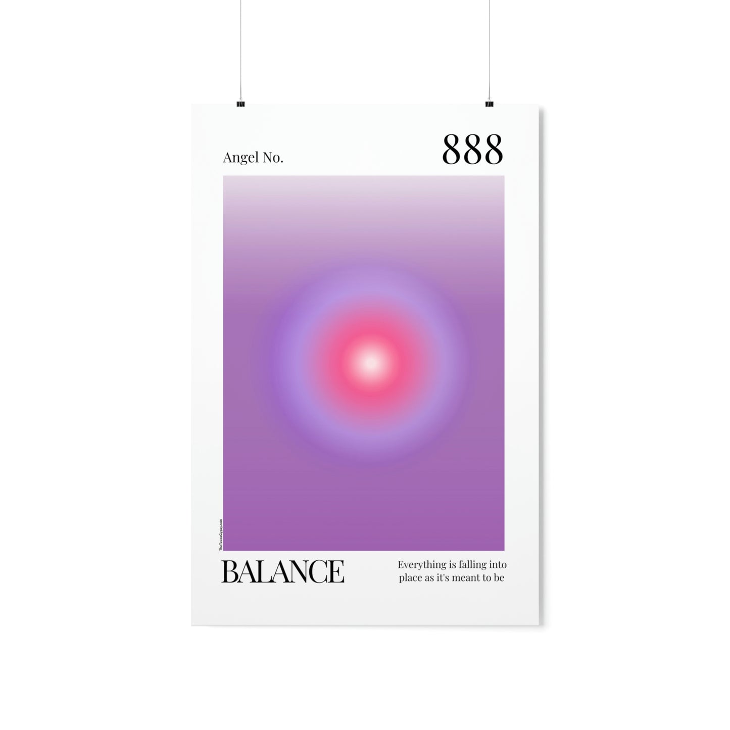 Balance Angel No. 888 Aura Glow Art Print