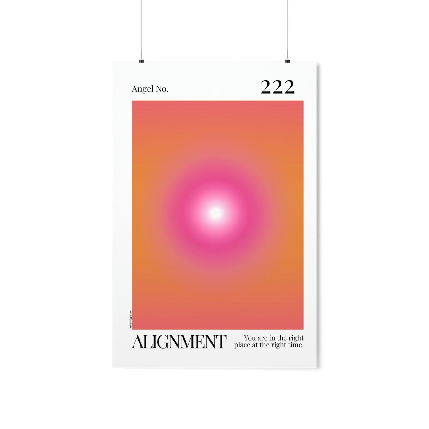 Alignment Angel No. 222 Aura Glow Art Print