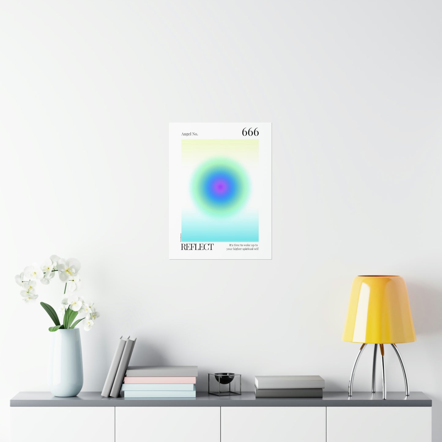 Reflect Angel No. 666 Aura Glow Art Print