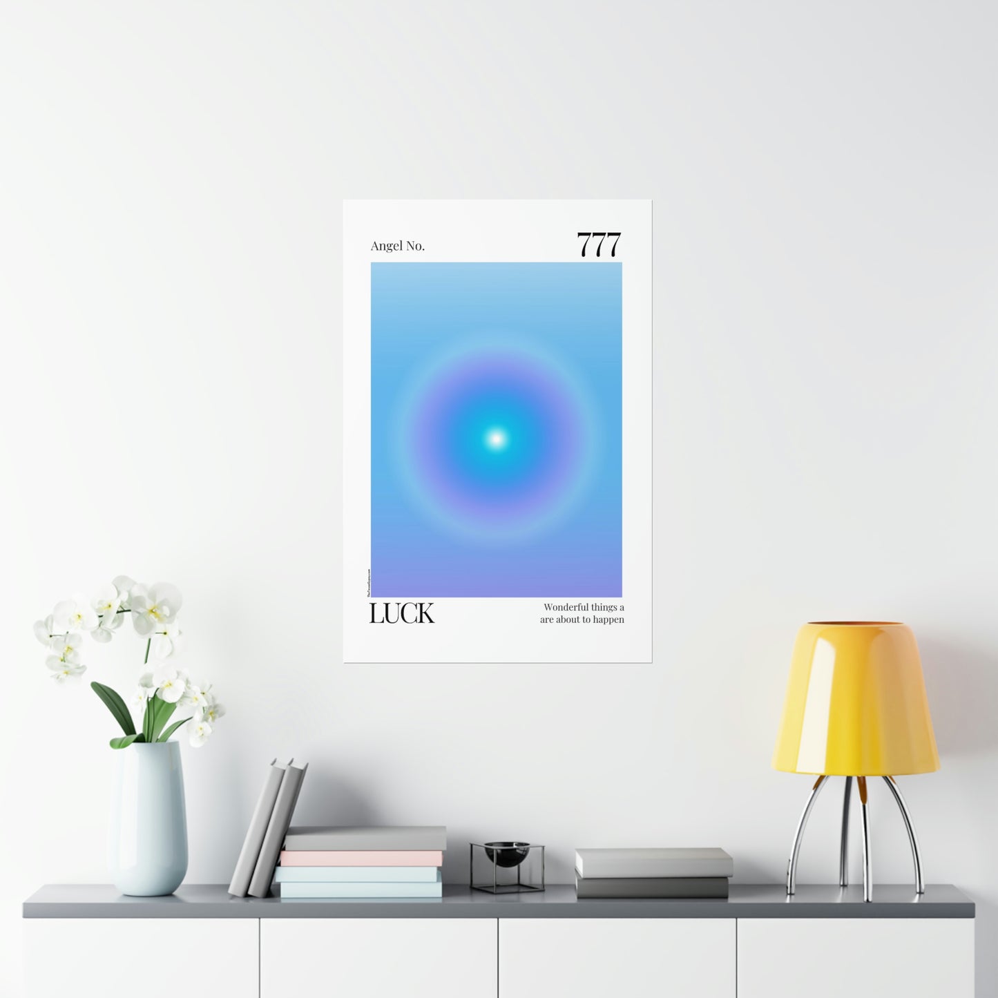 Luck Angel No. 777 Aura Glow Art Print