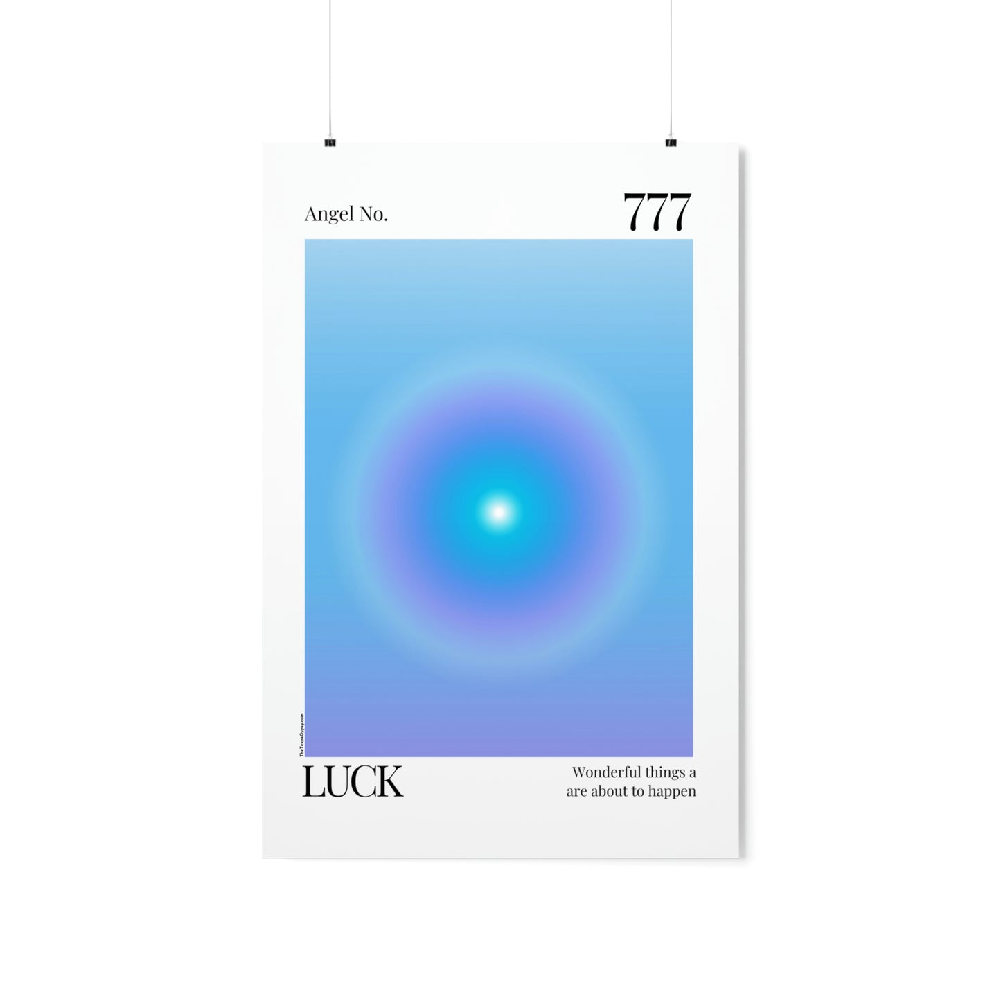 Luck Angel No. 777 Aura Glow Art Print