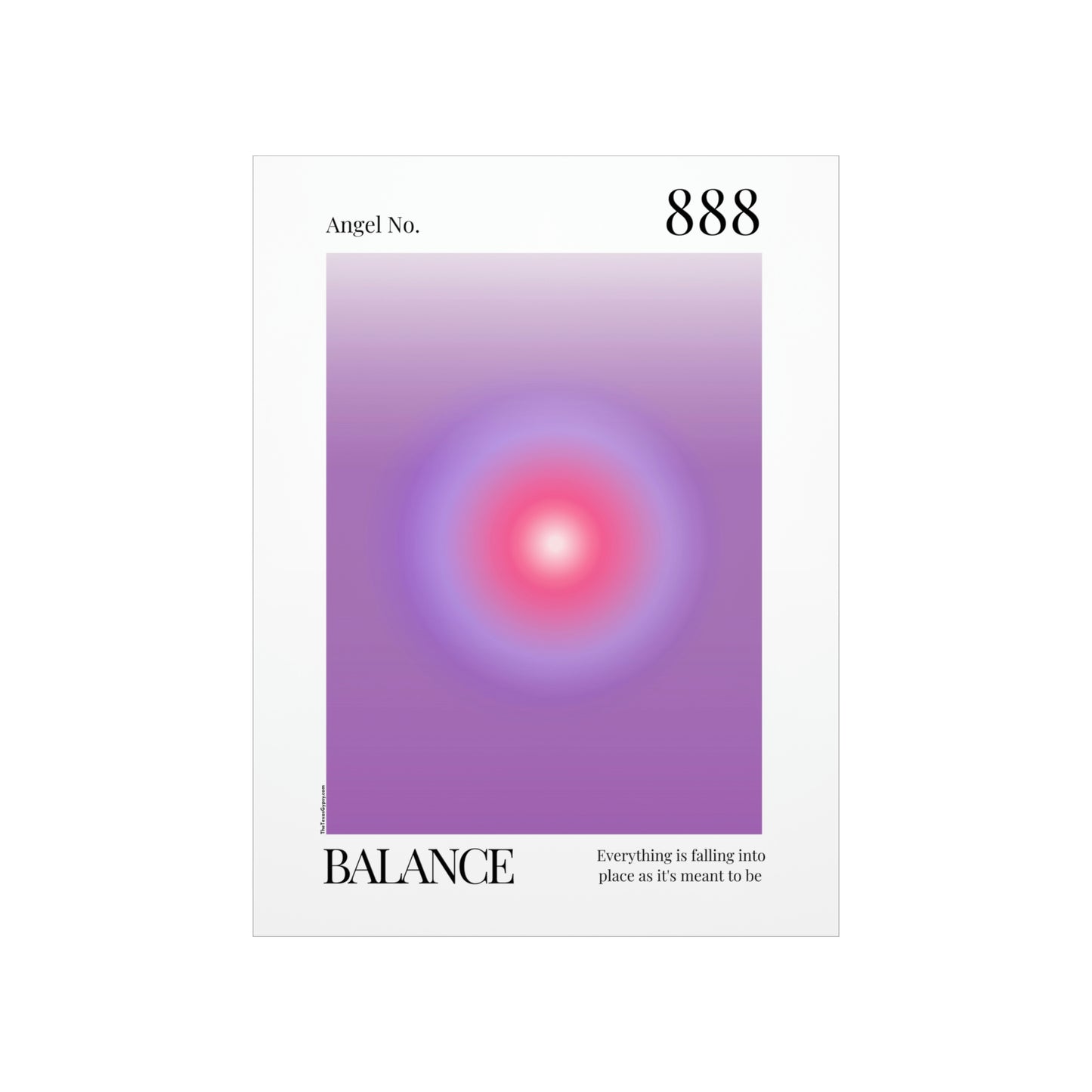 Balance Angel No. 888 Aura Glow Art Print