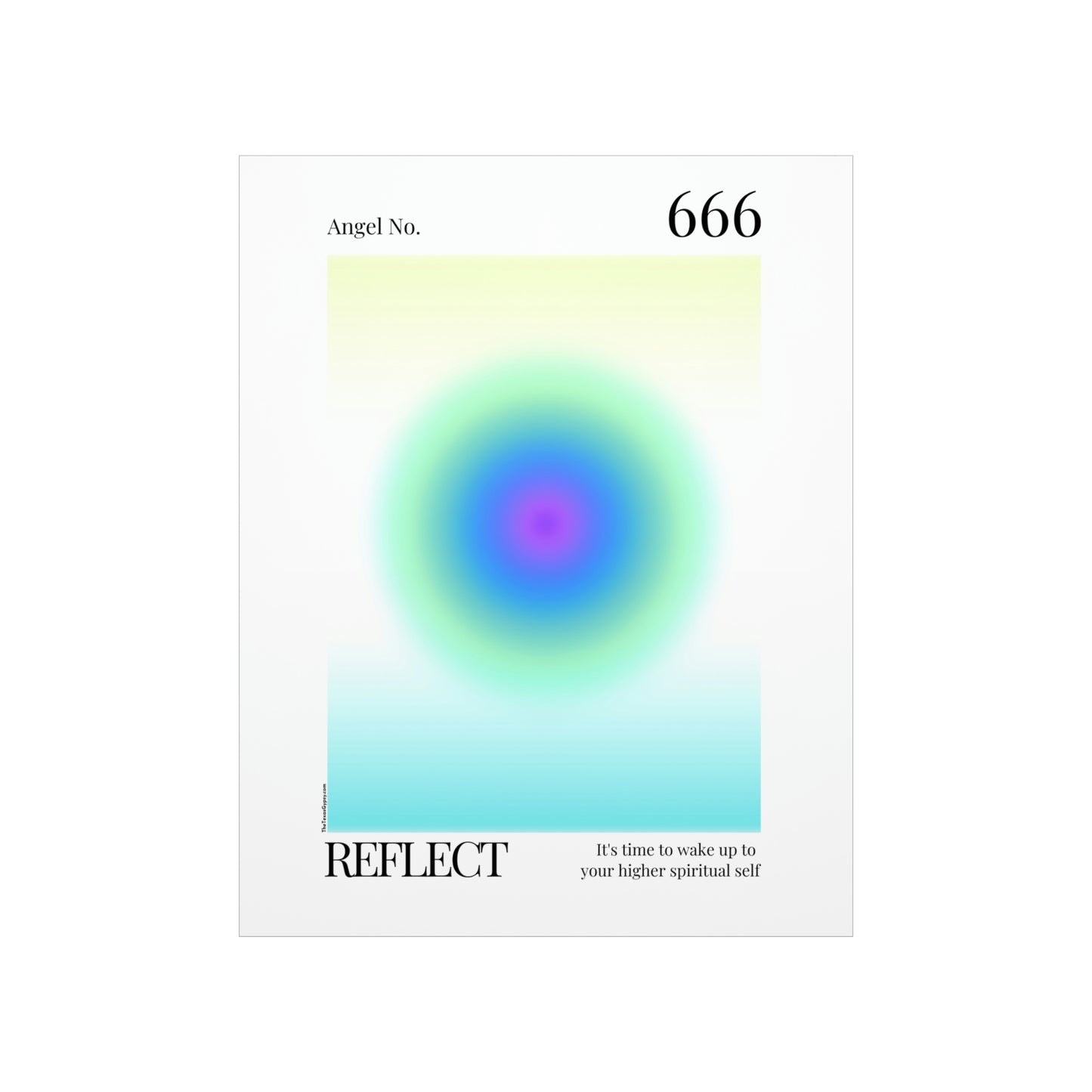 Reflect Angel No. 666 Aura Glow Art Print