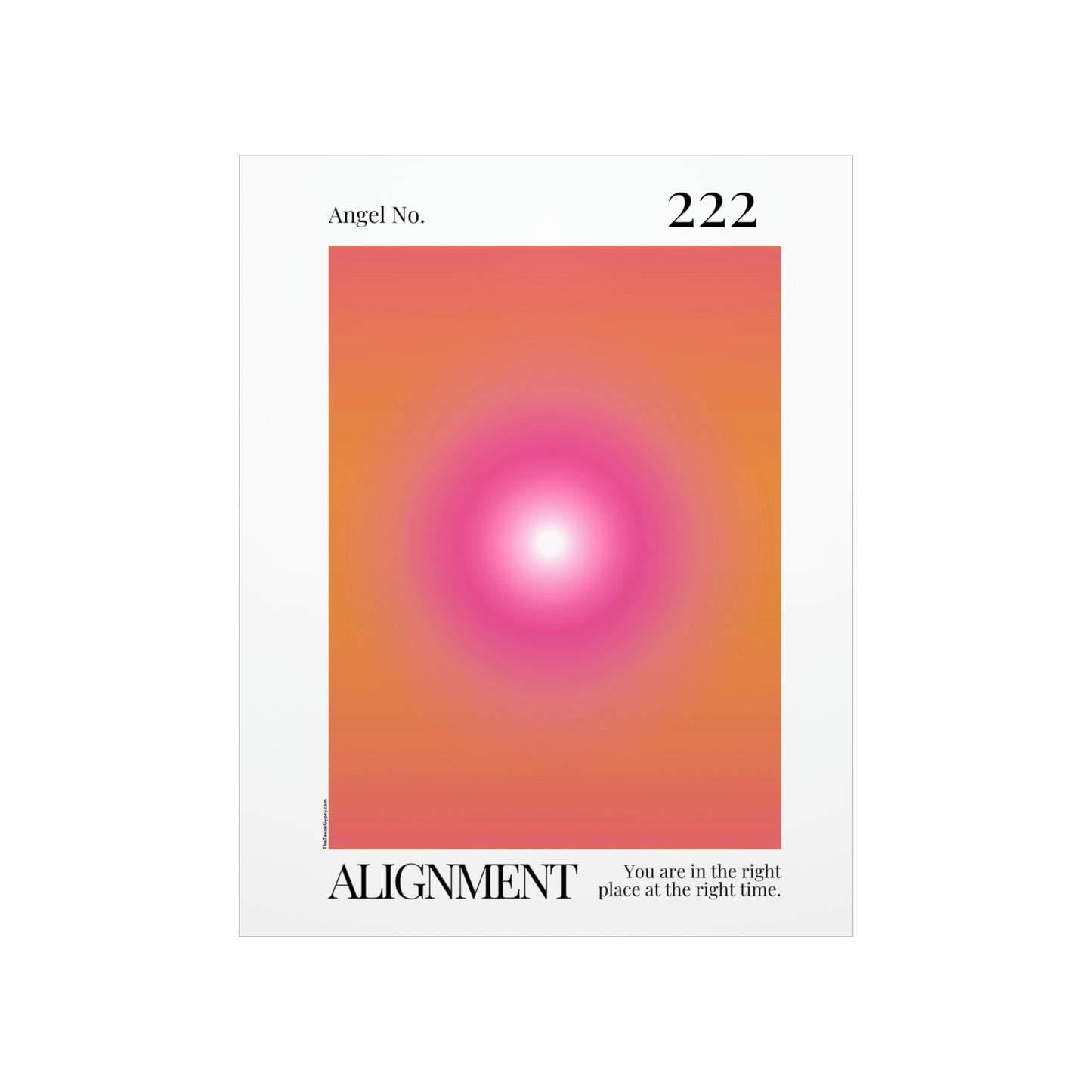 Alignment Angel No. 222 Aura Glow Art Print