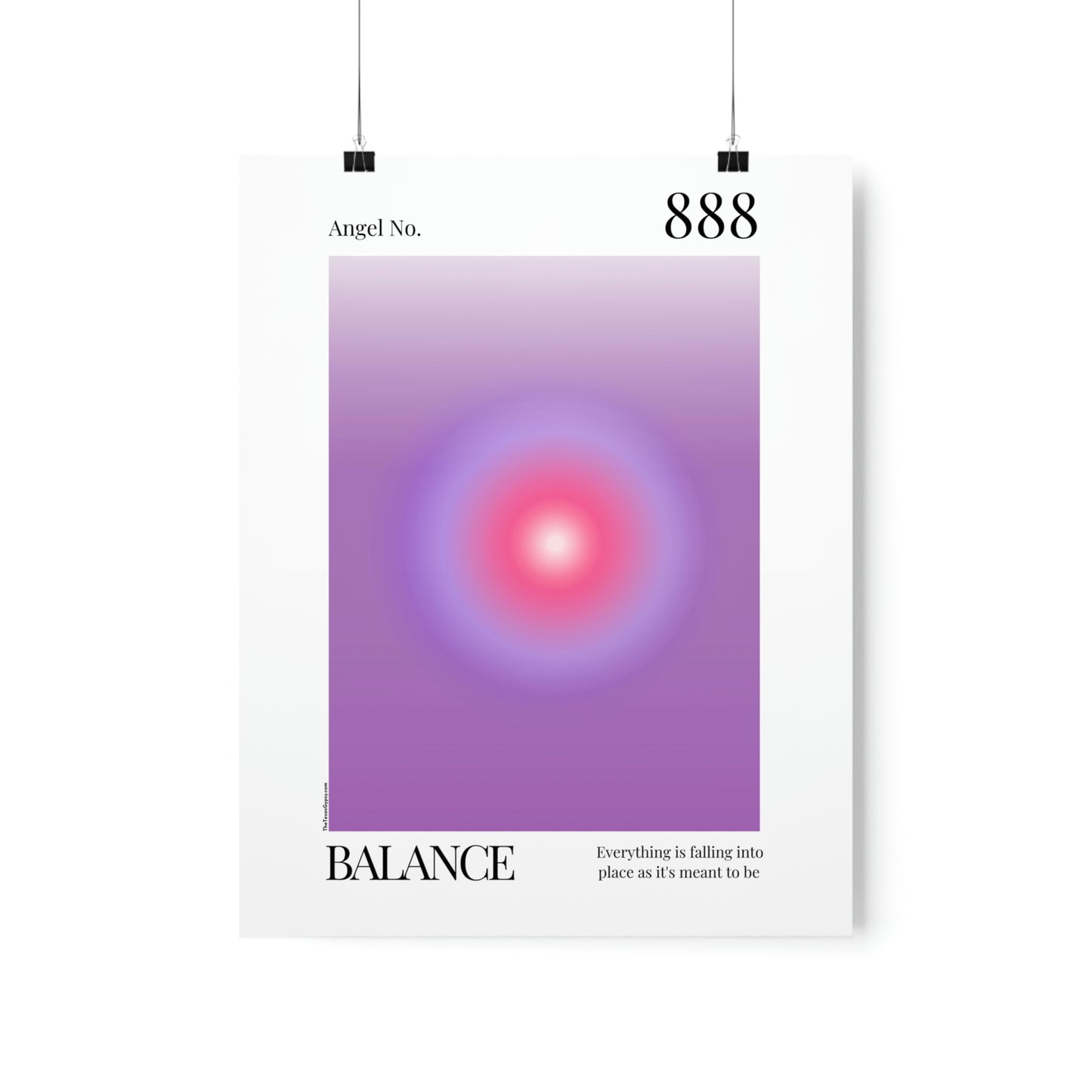Balance Angel No. 888 Aura Glow Art Print