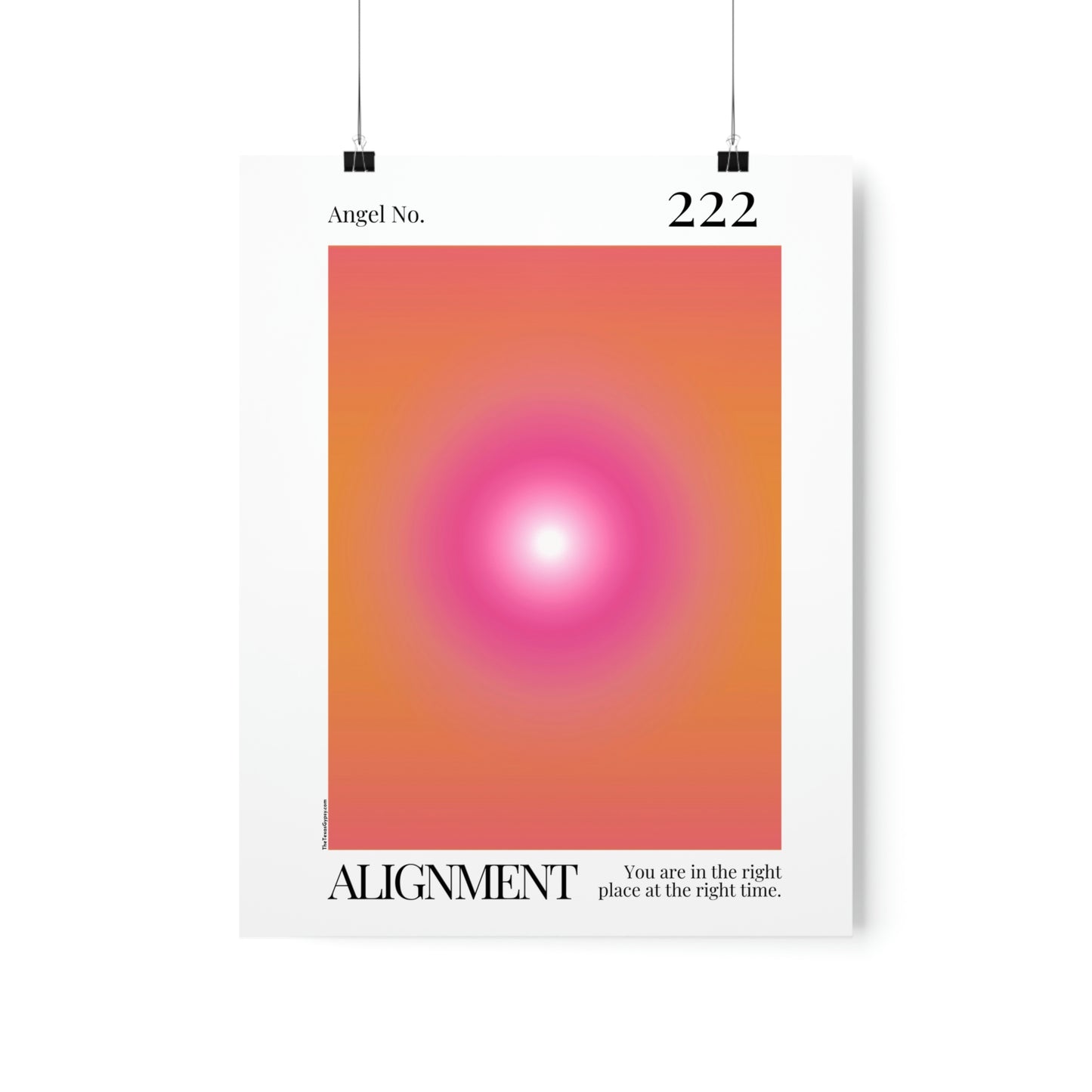 Alignment Angel No. 222 Aura Glow Art Print