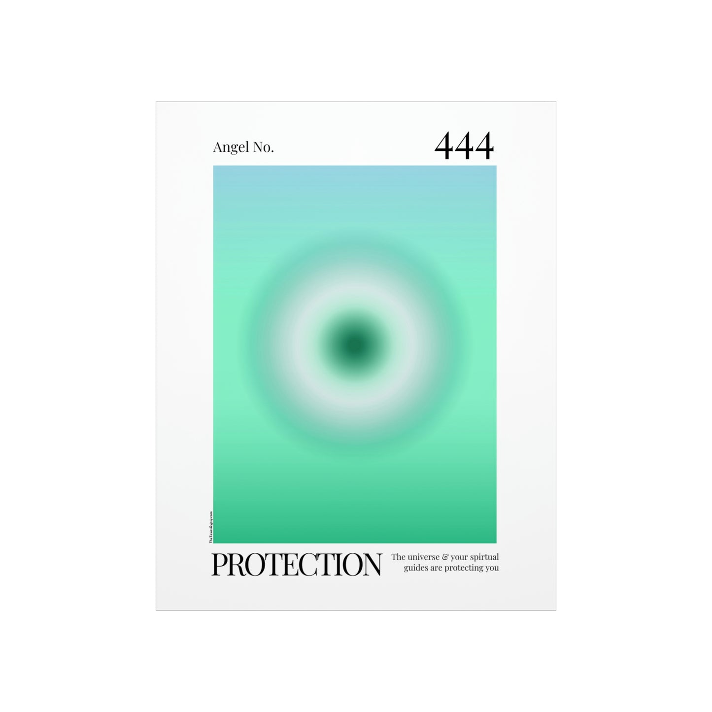 Protection Angel No. 444 Aura Glow Art Print